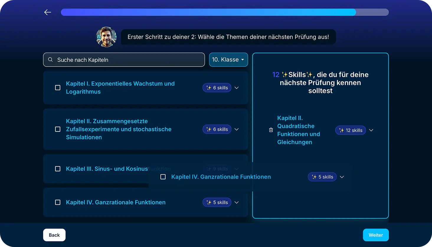 Von Themenliste zu Kompetenzplan: Rockettutor identifiziert alle benötigten Fähigkeiten