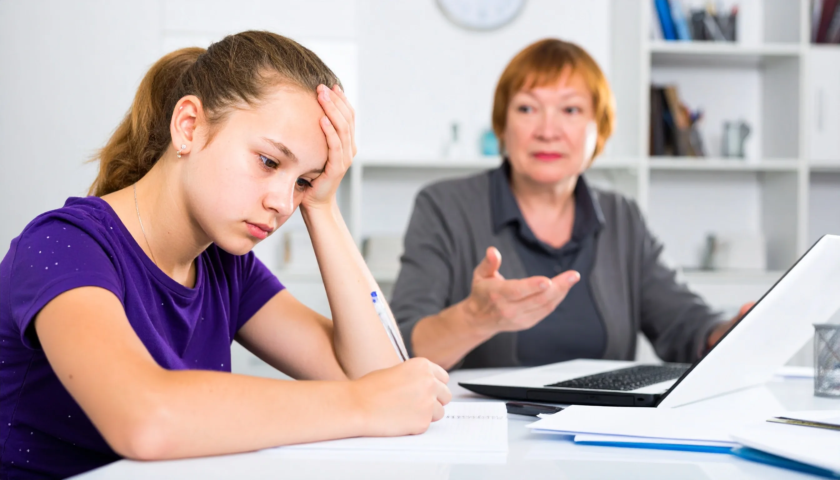 Frustrierter Schüler