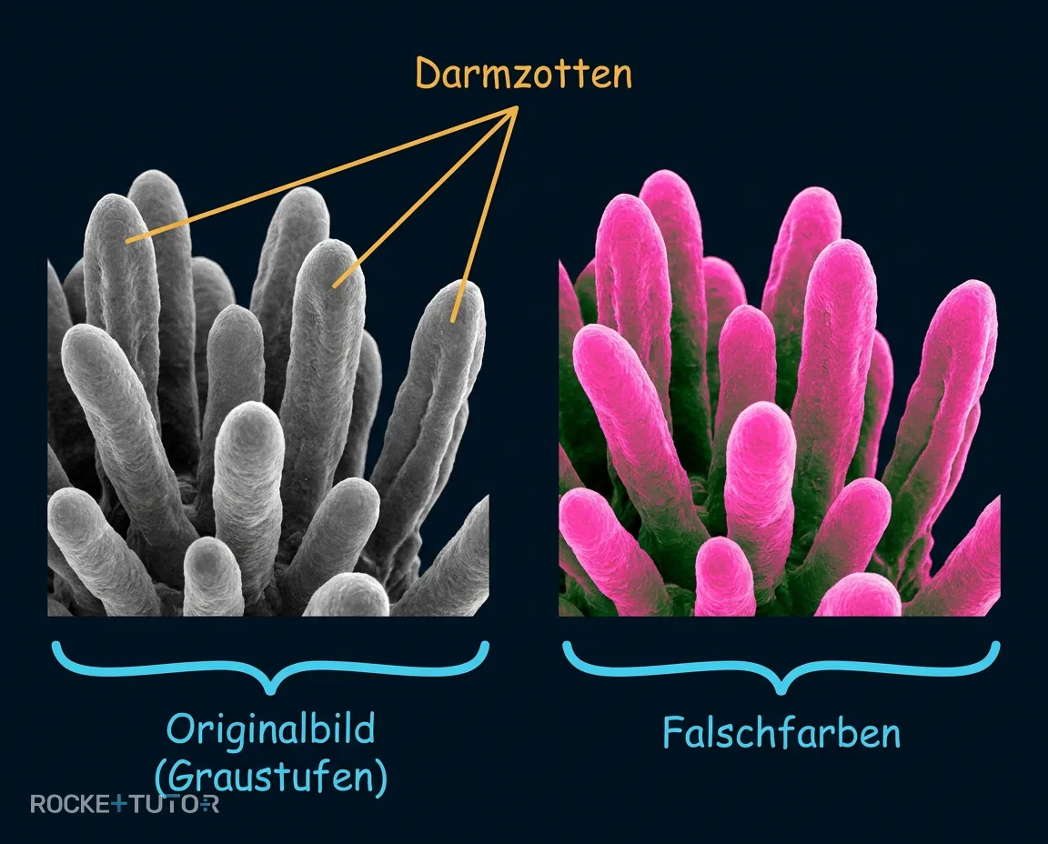 Buntes REM-Bild mit Falschfarben