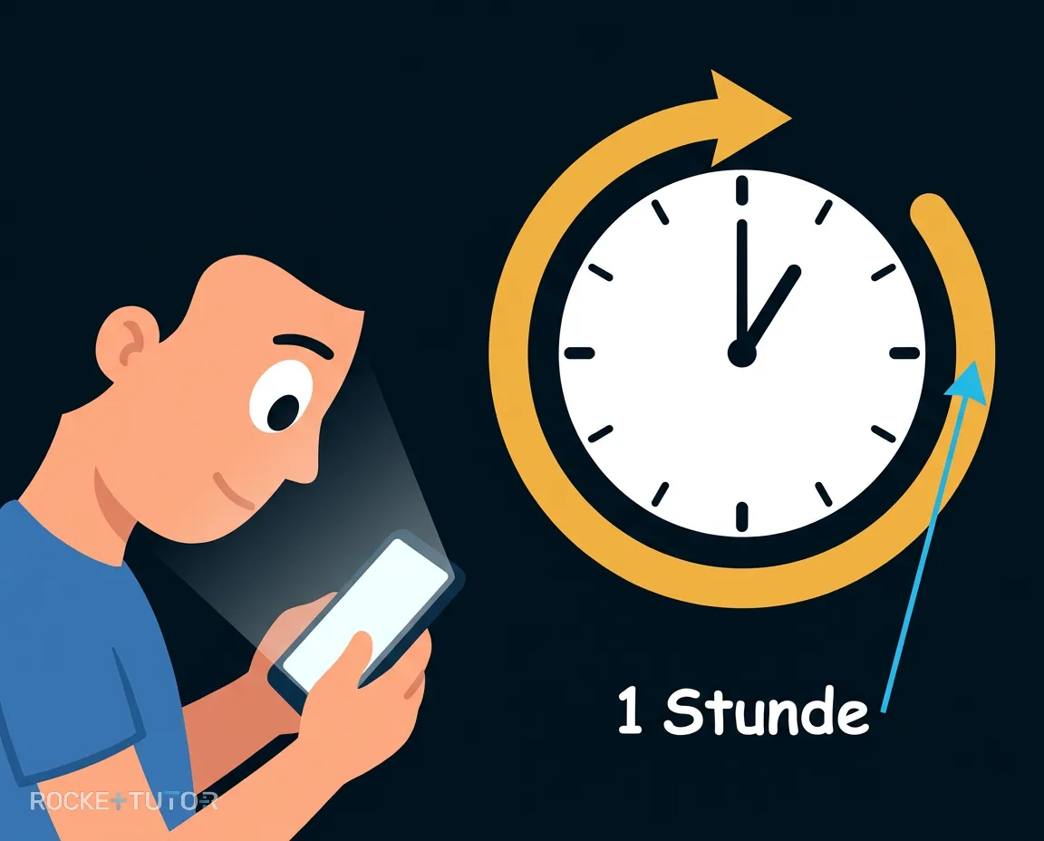 Person schaut auf Smartphone