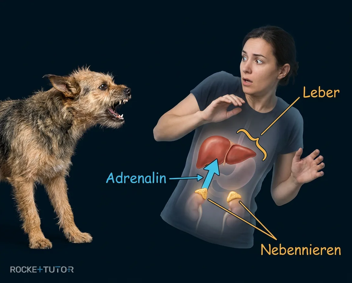 Adrenalin bindet an Rezeptor