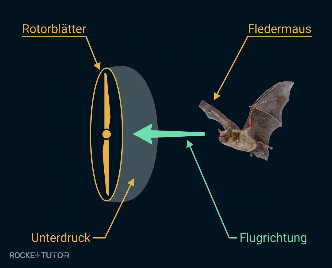 Fledermaus am Windrad