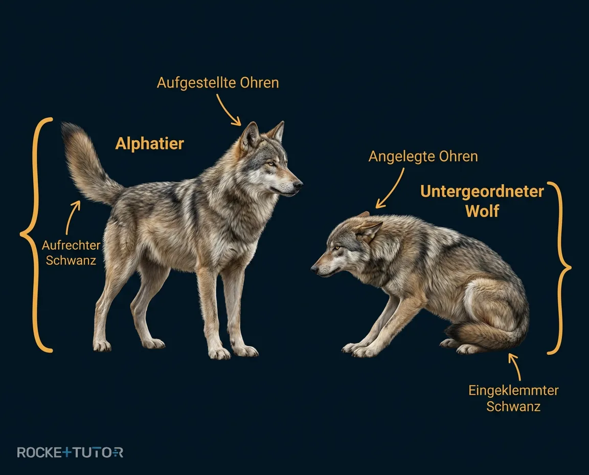 Wolfsrudel im Schnee