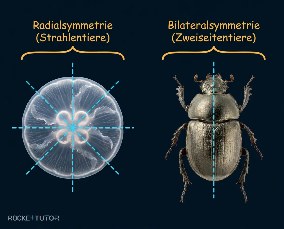 Stammbaum Entwicklung der Symmetrie