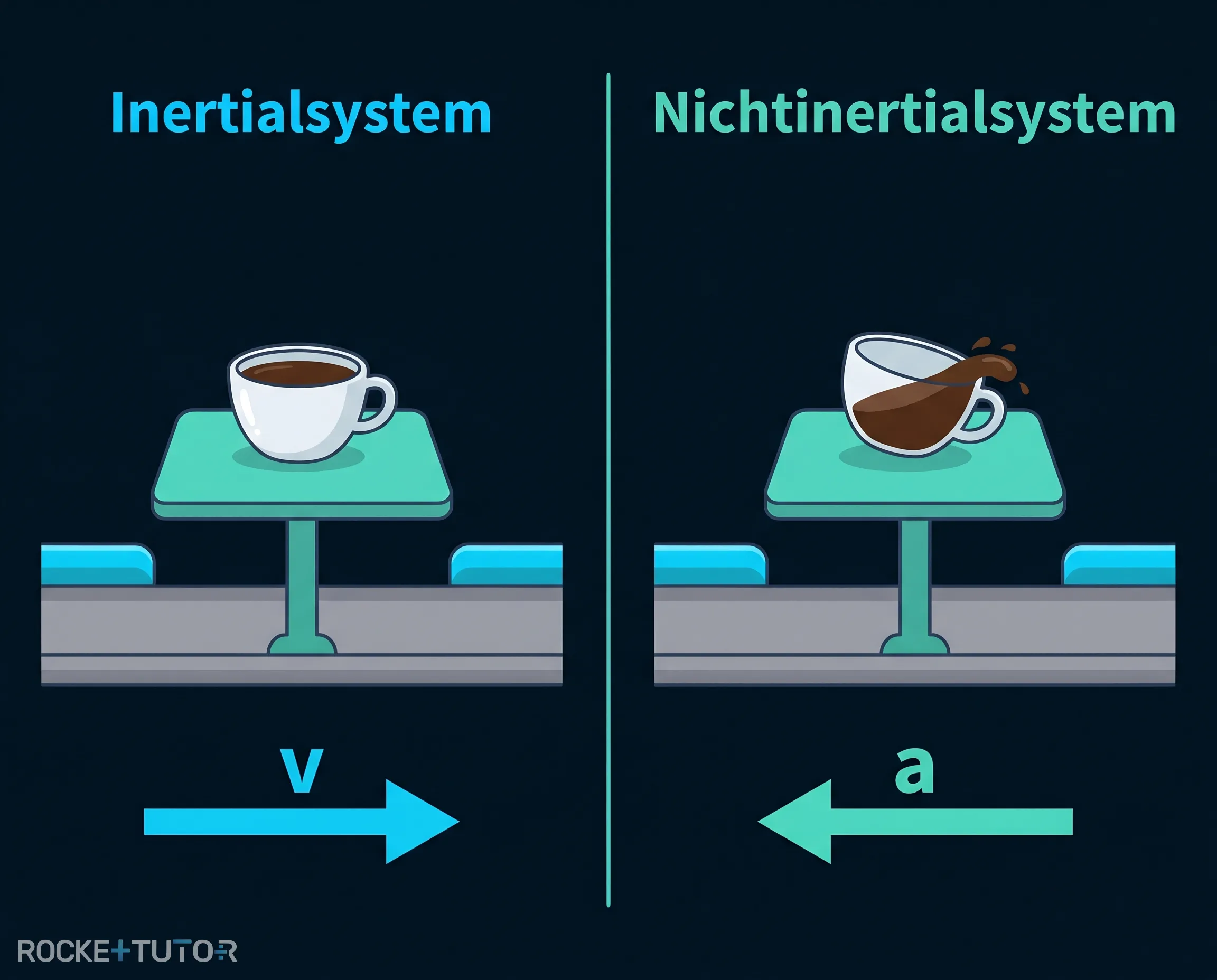 Inertialsystem vs Nichtinertialsystem