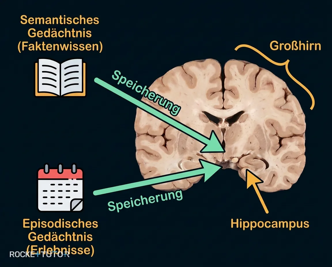 Hippocampus im Gehirn