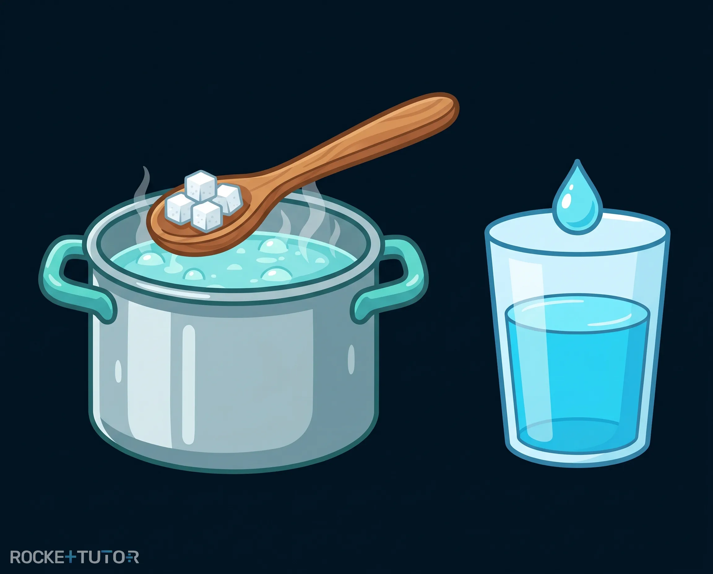 Illustration von Wassermolekülen