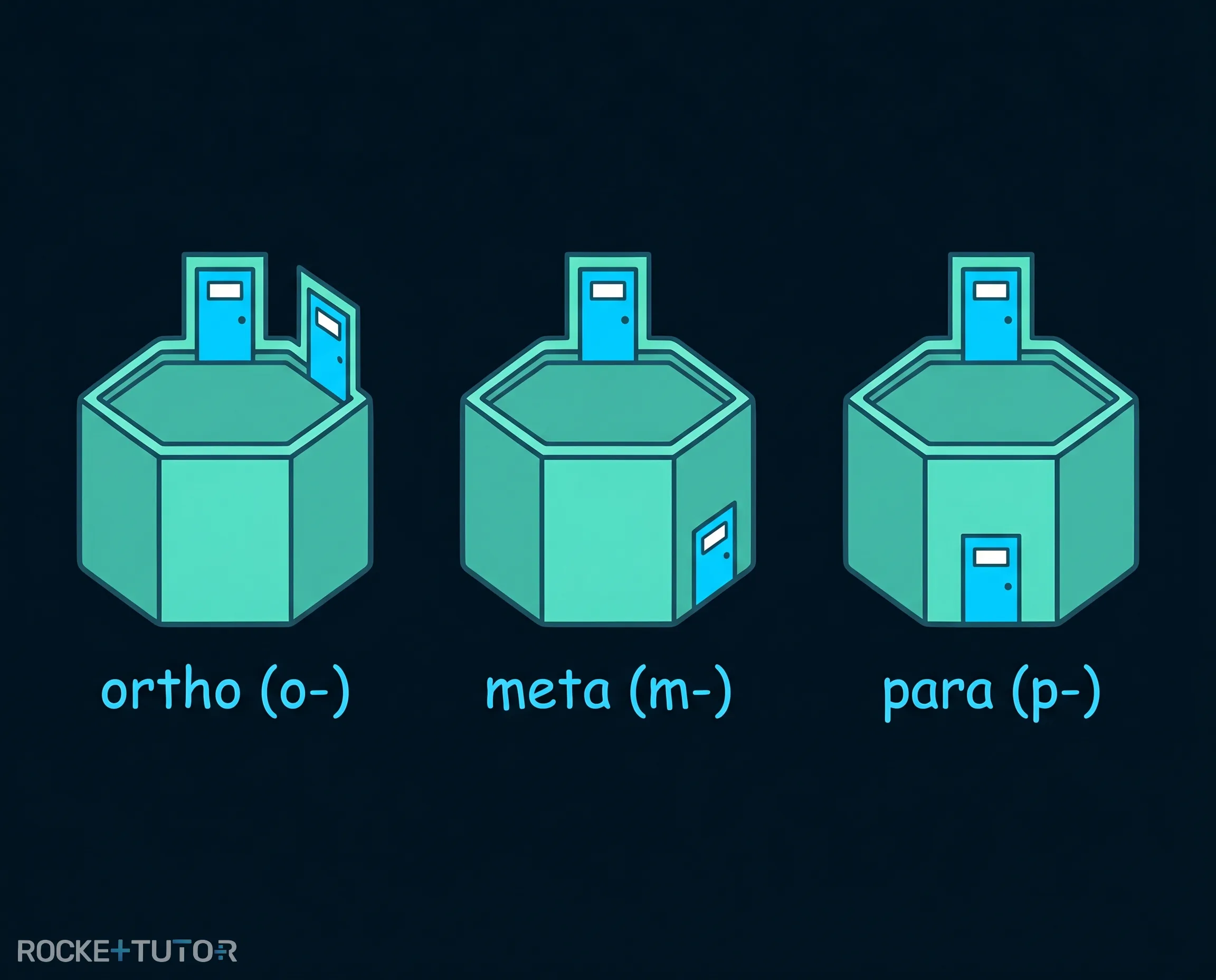 ortho meta para Positionen