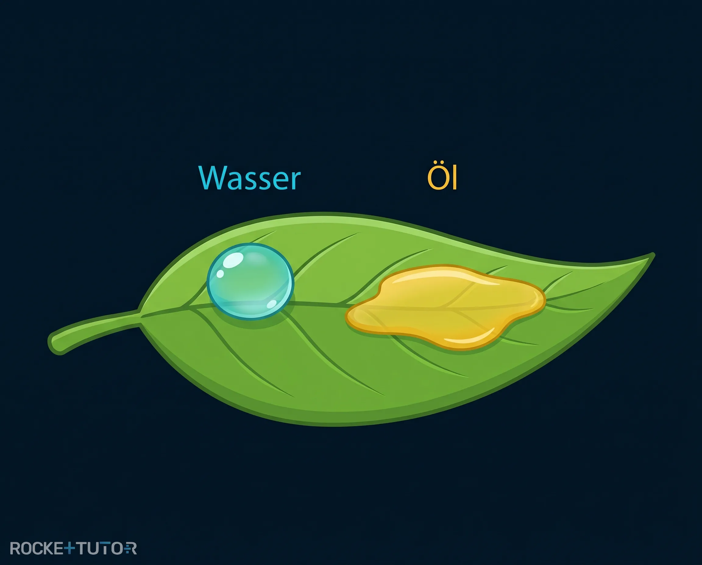 Wassertropfen auf Blatt