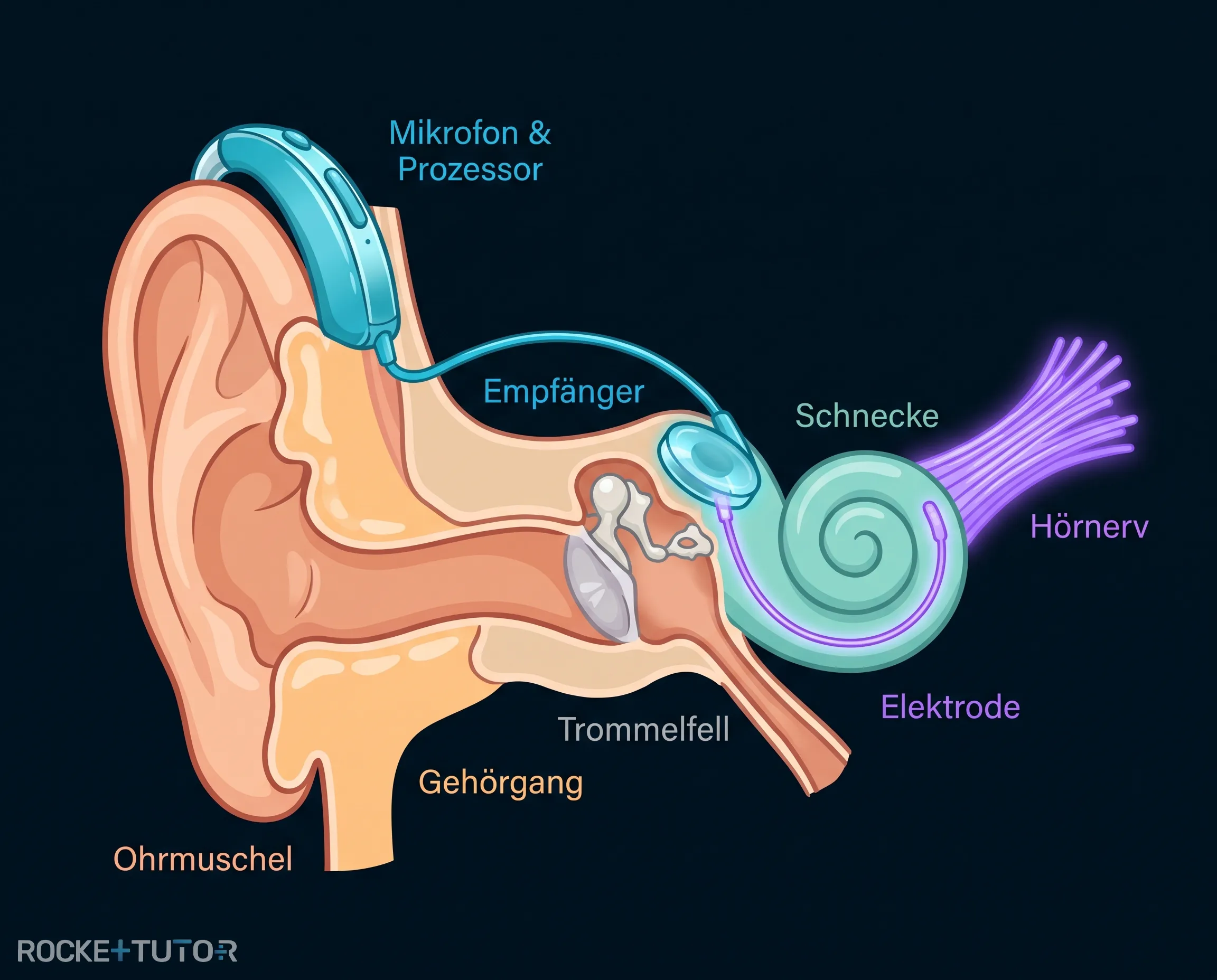 Funktionsweise eines Cochlea-Implantats