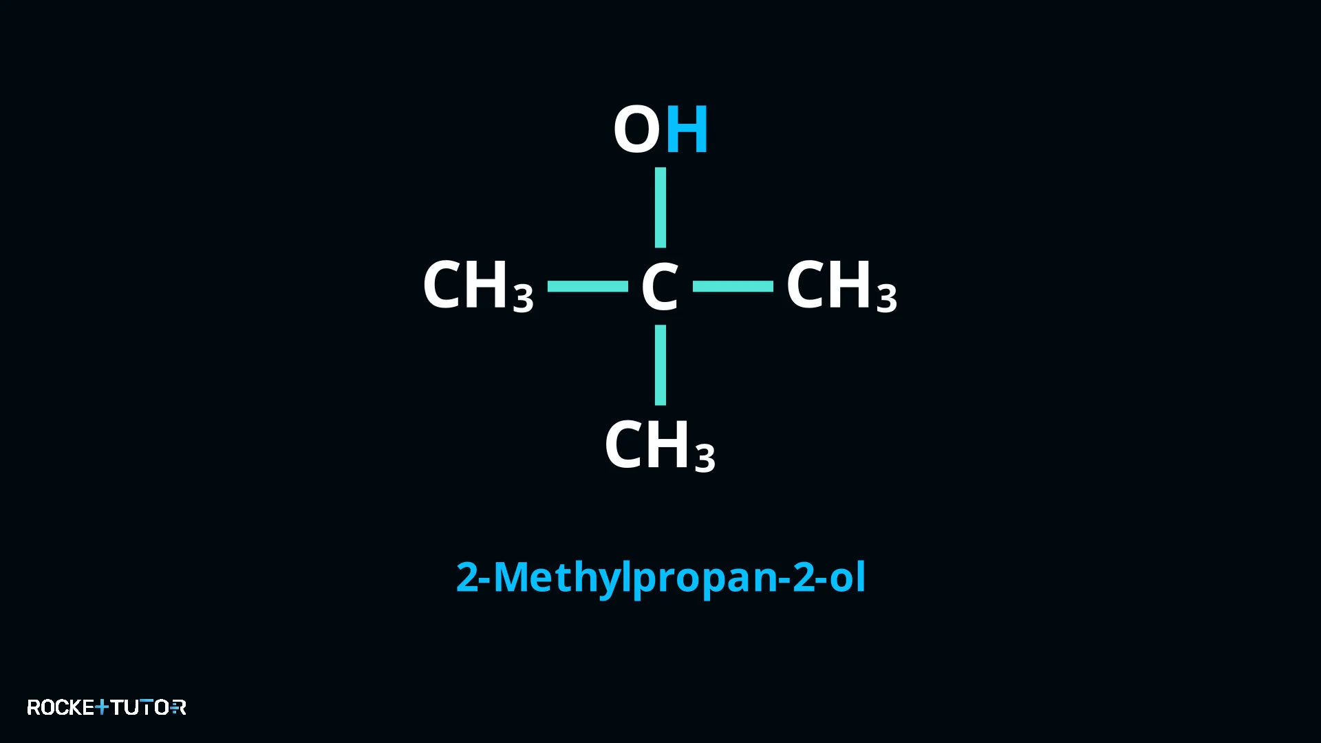 Strukturformel tertiärer Alkohol ohne Wasserstoffatom