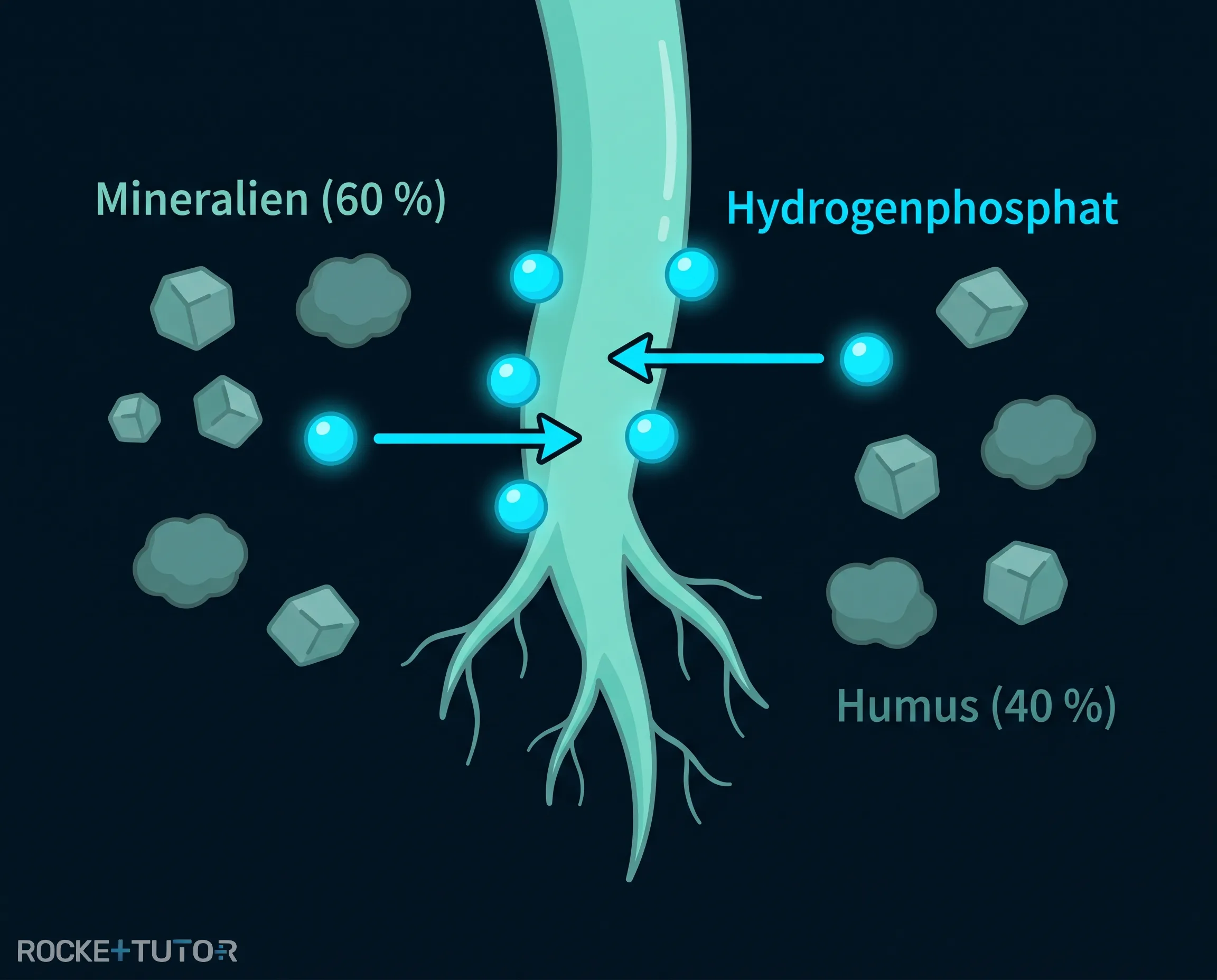 Aufnahme von wasserlöslichen Hydrogenphosphaten durch Pflanzen