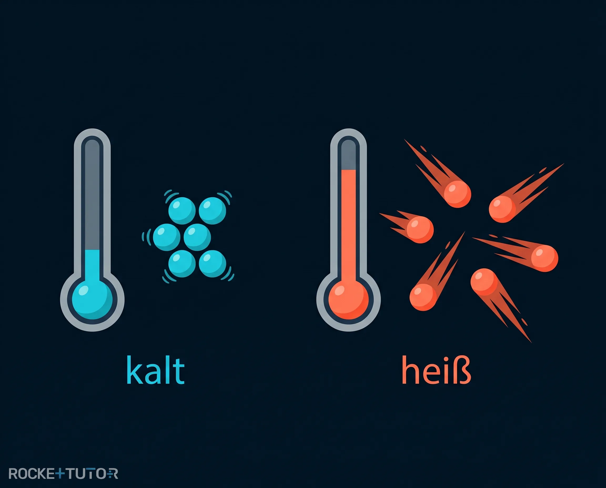 Teilchenbewegung bei unterschiedlichen Temperaturen