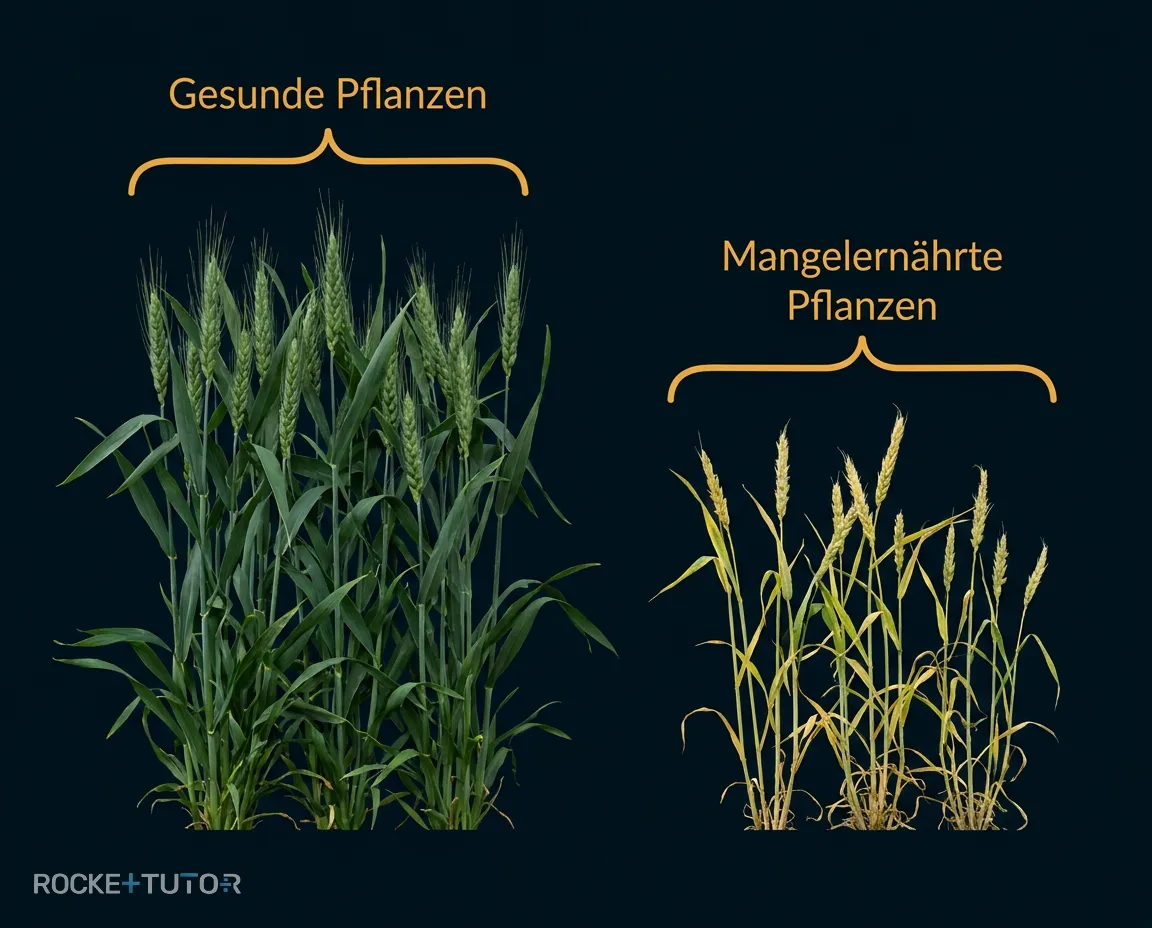 Verhungernde Pflanze im leeren Boden