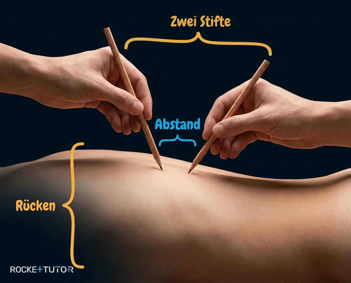 Zwei-Stifte-Test am Rücken