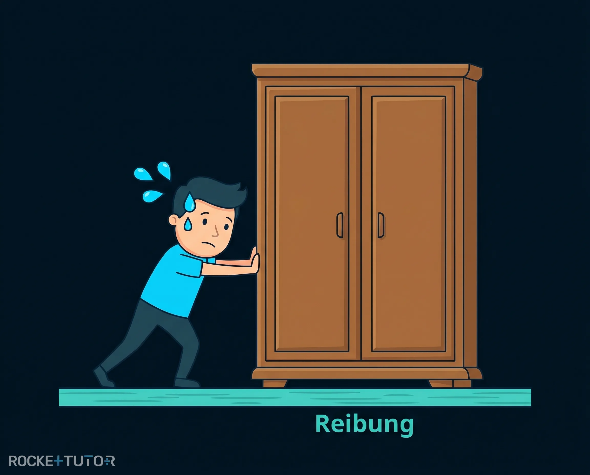 Schrank schieben Reibung