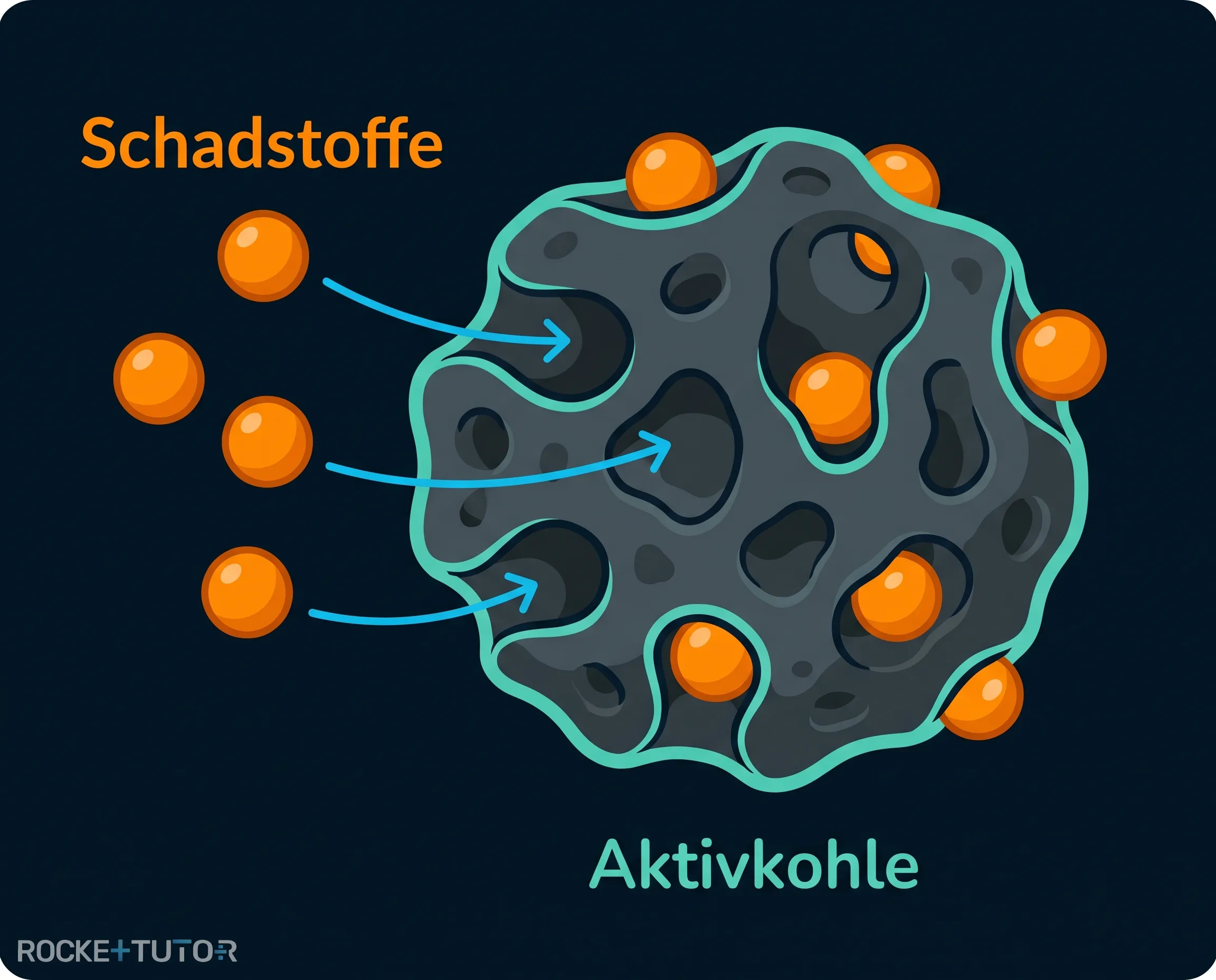 Aktivkohle unter dem Mikroskop