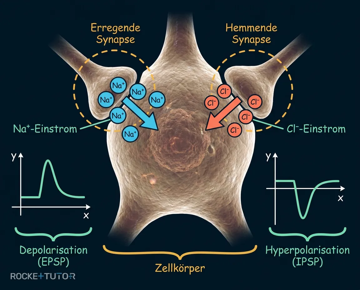 Diagramm von EPSP und IPSP