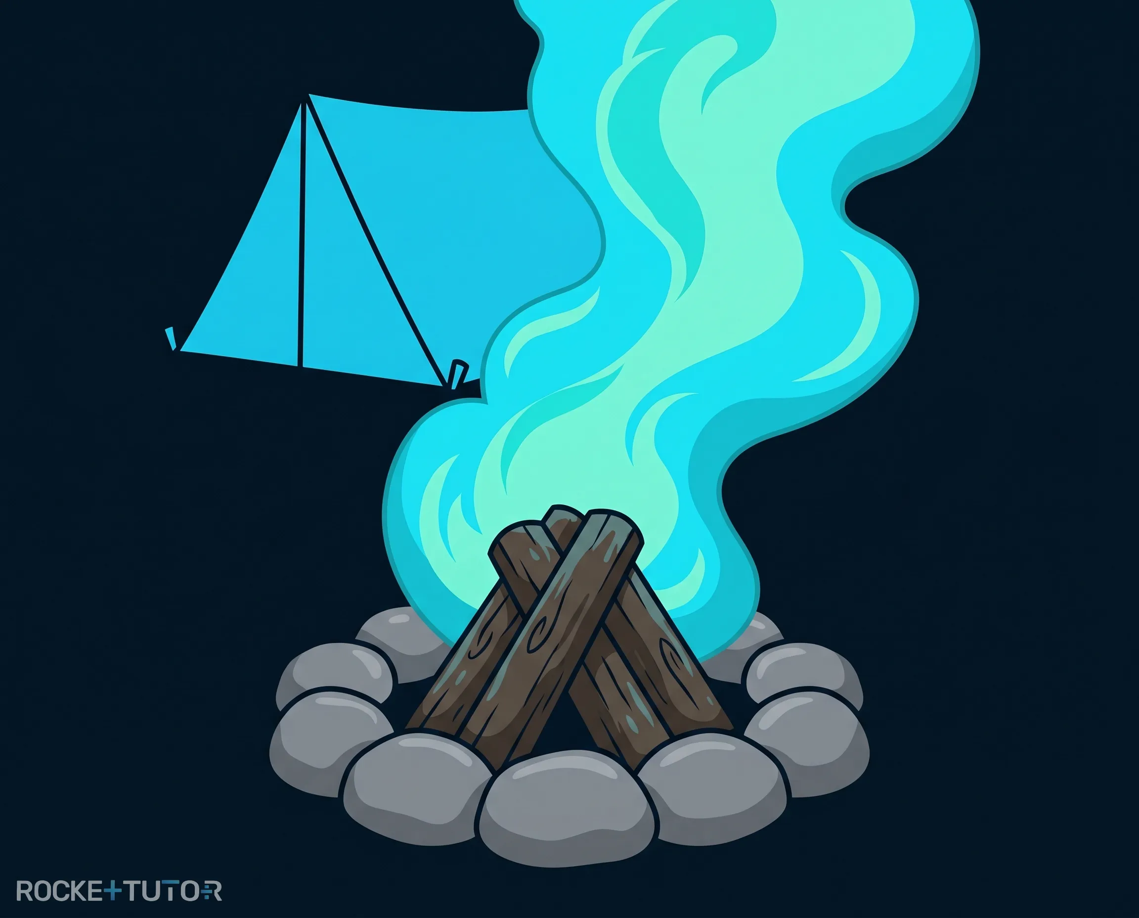 Lagerfeuer qualmt ohne Flamme