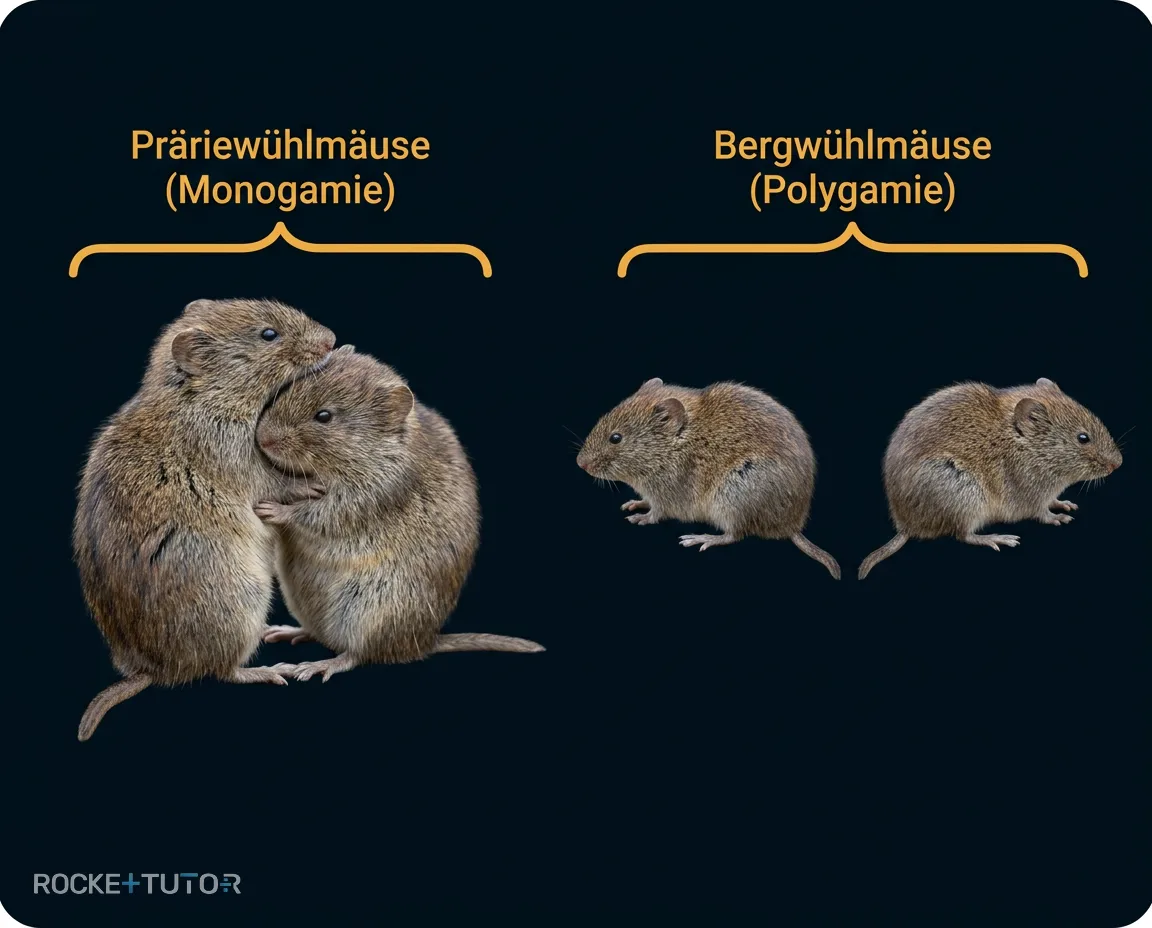 Zwei Wühlmäuse beim Kuscheln