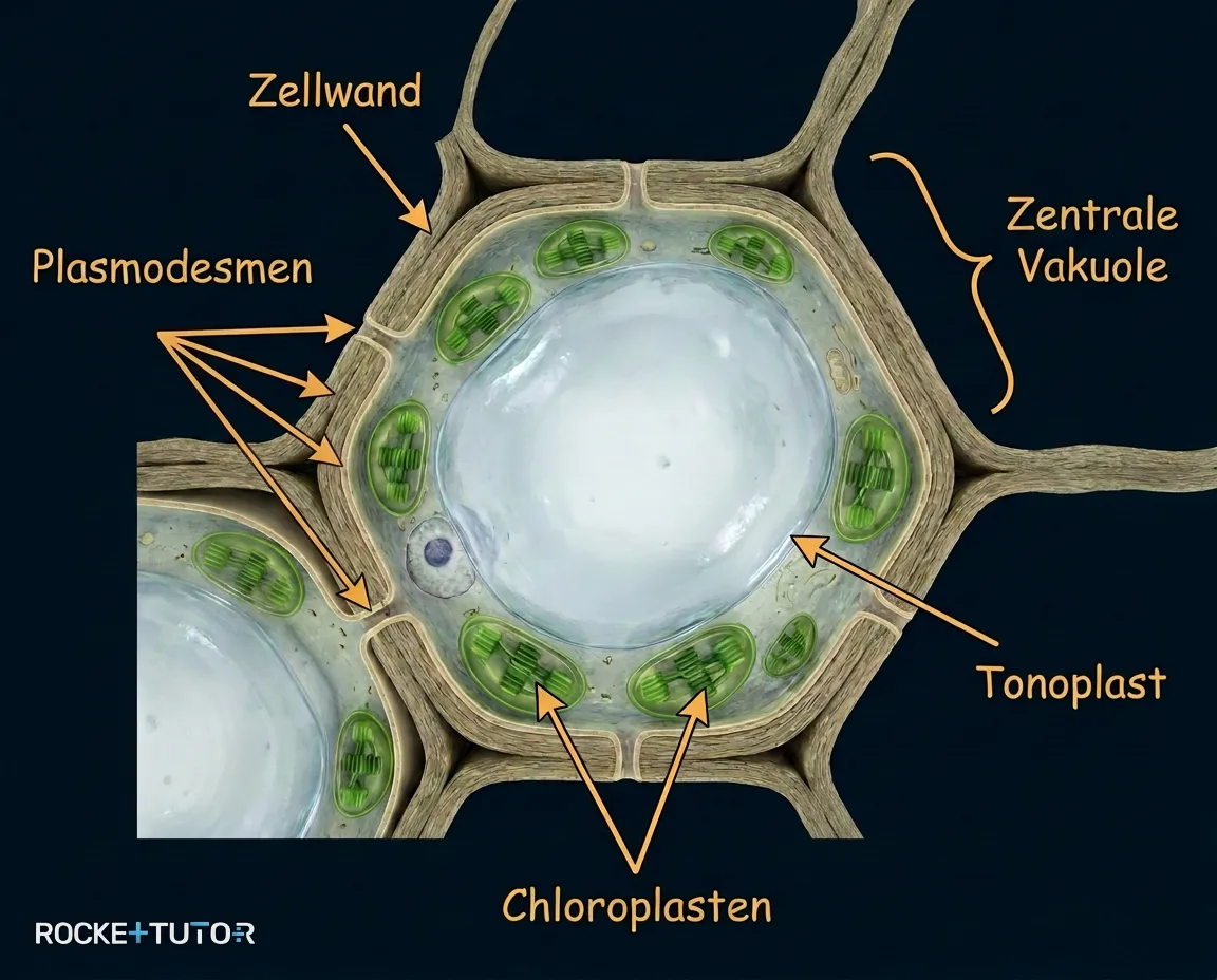 Aufbau einer pflanzlichen Zelle