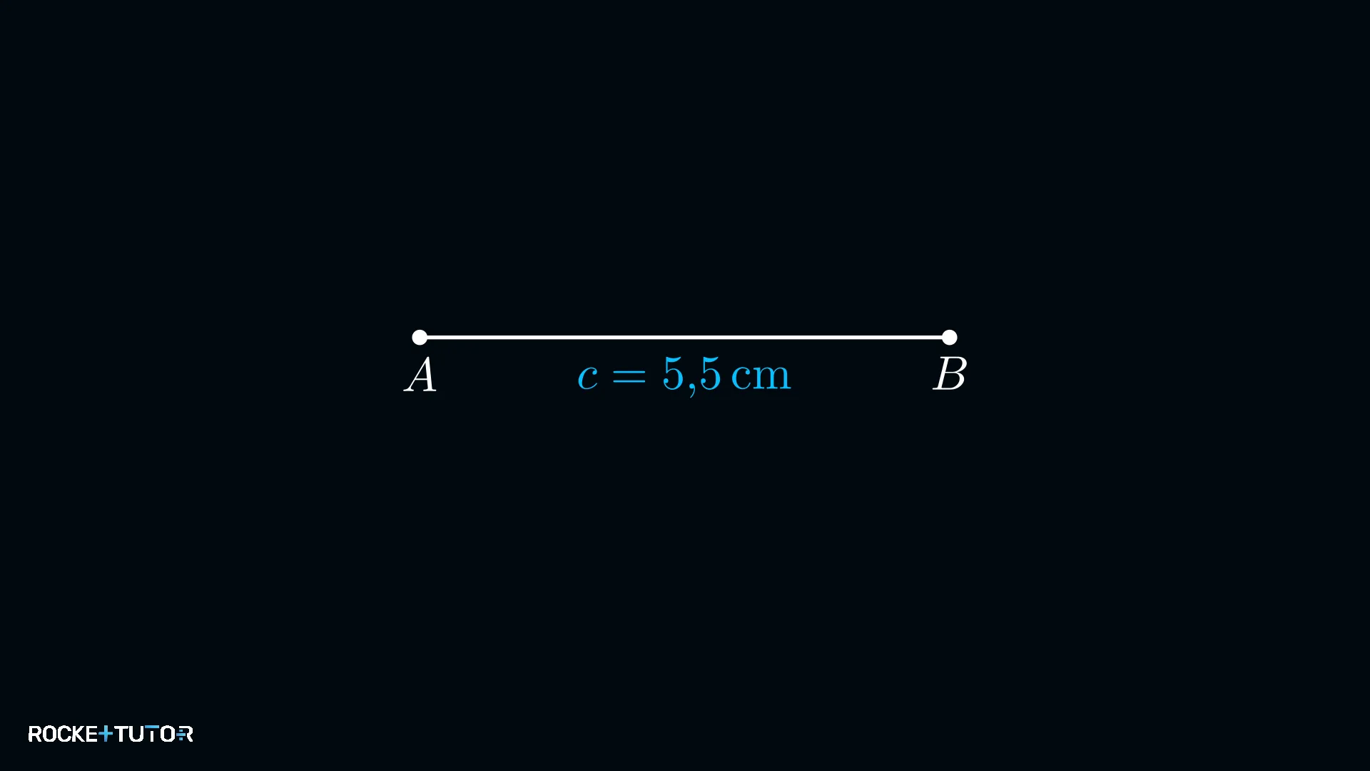 Grundseite c = 5,5 cm mit Punkten A und B