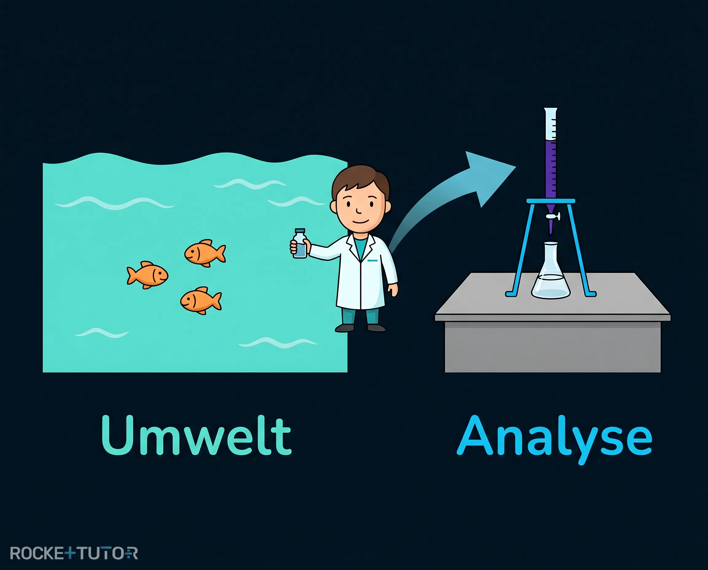 Erlenmeyerkolben bei einer Titration
