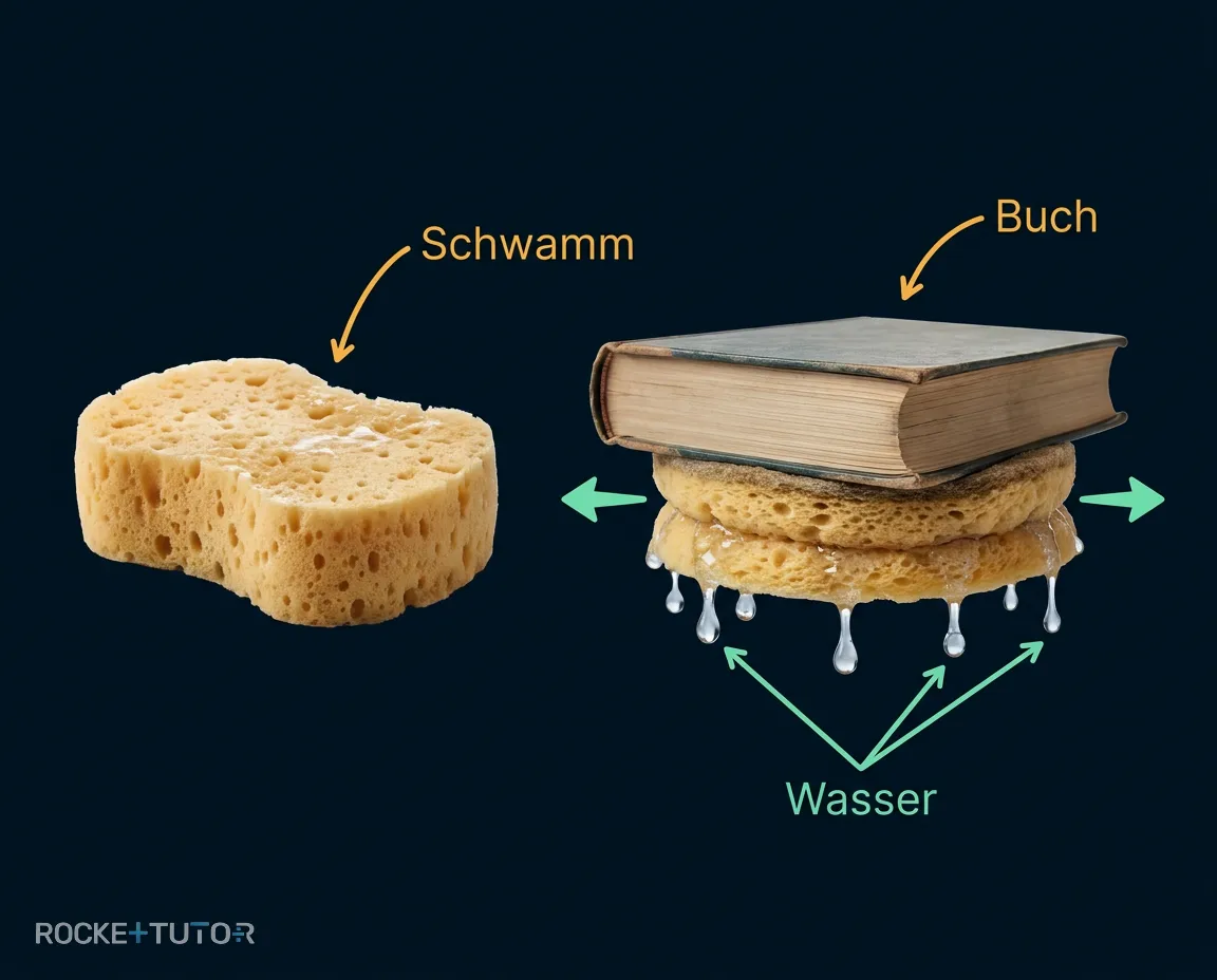 Nasser Schwamm als Modell für Bandscheiben