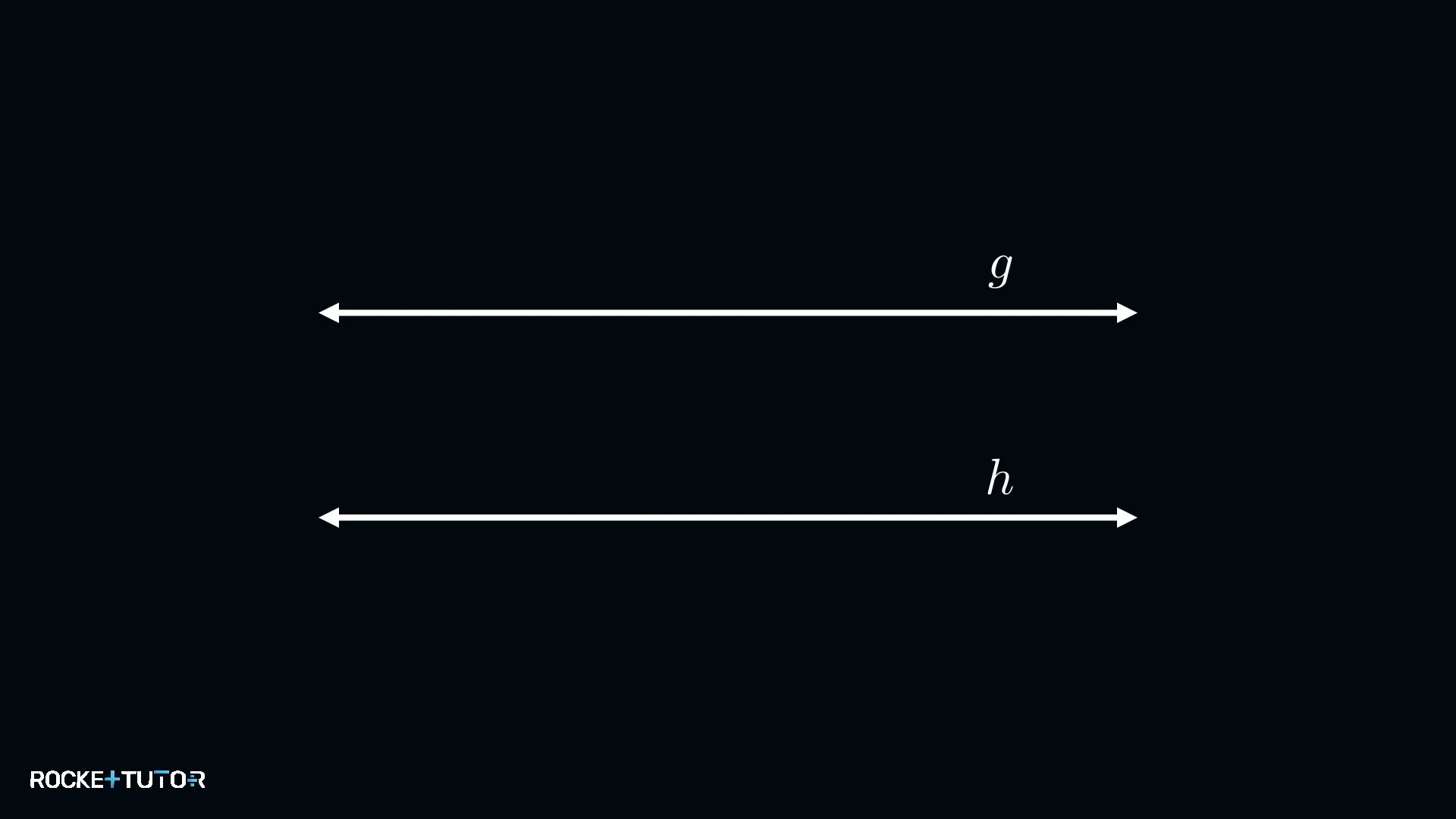 Zwei parallele Geraden g und h