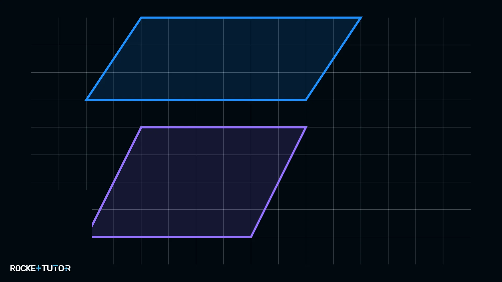 Zwei verschiedene Parallelogramme mit Fläche 24 auf Karopapier