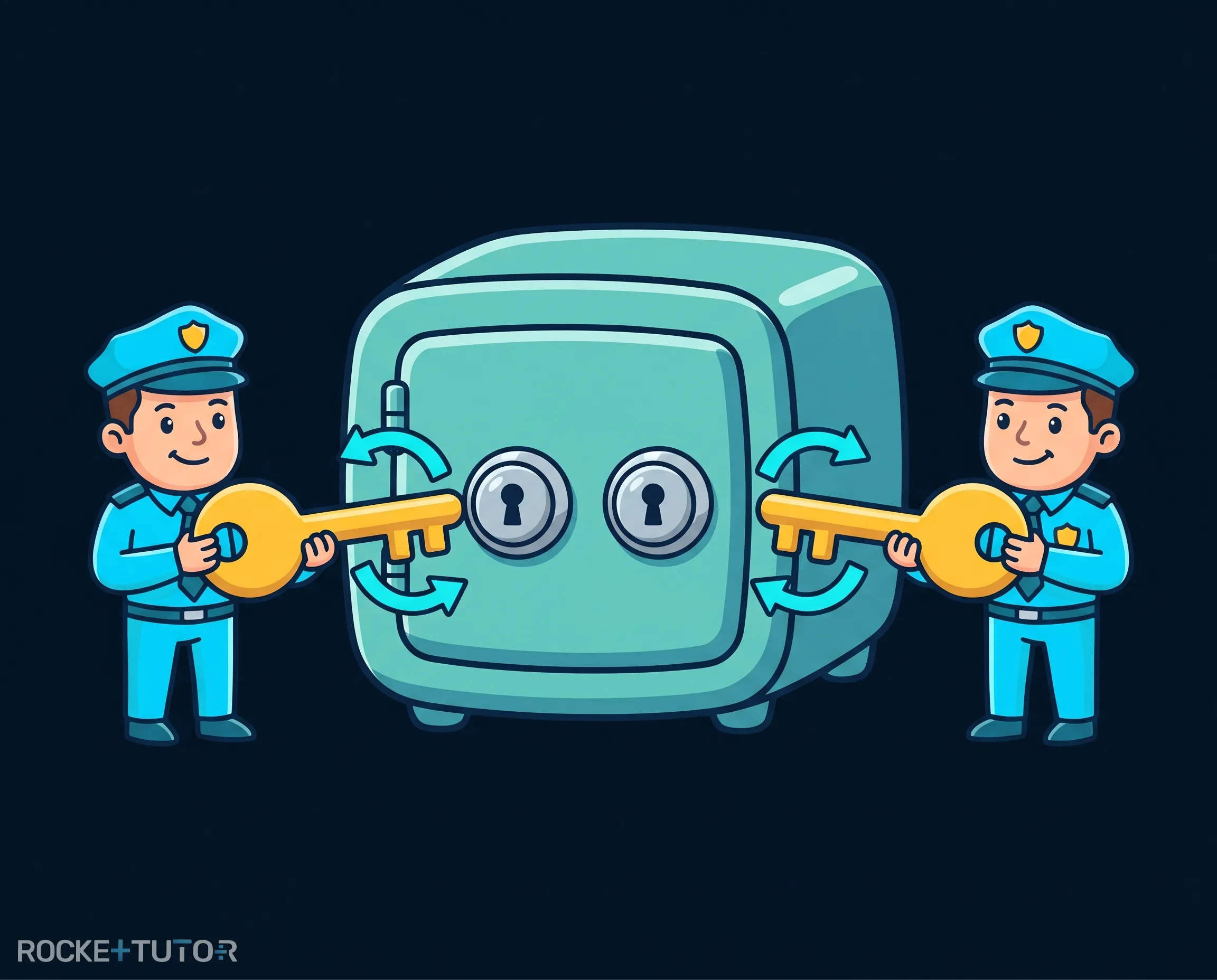 Tresor und Bus mit Schaltern