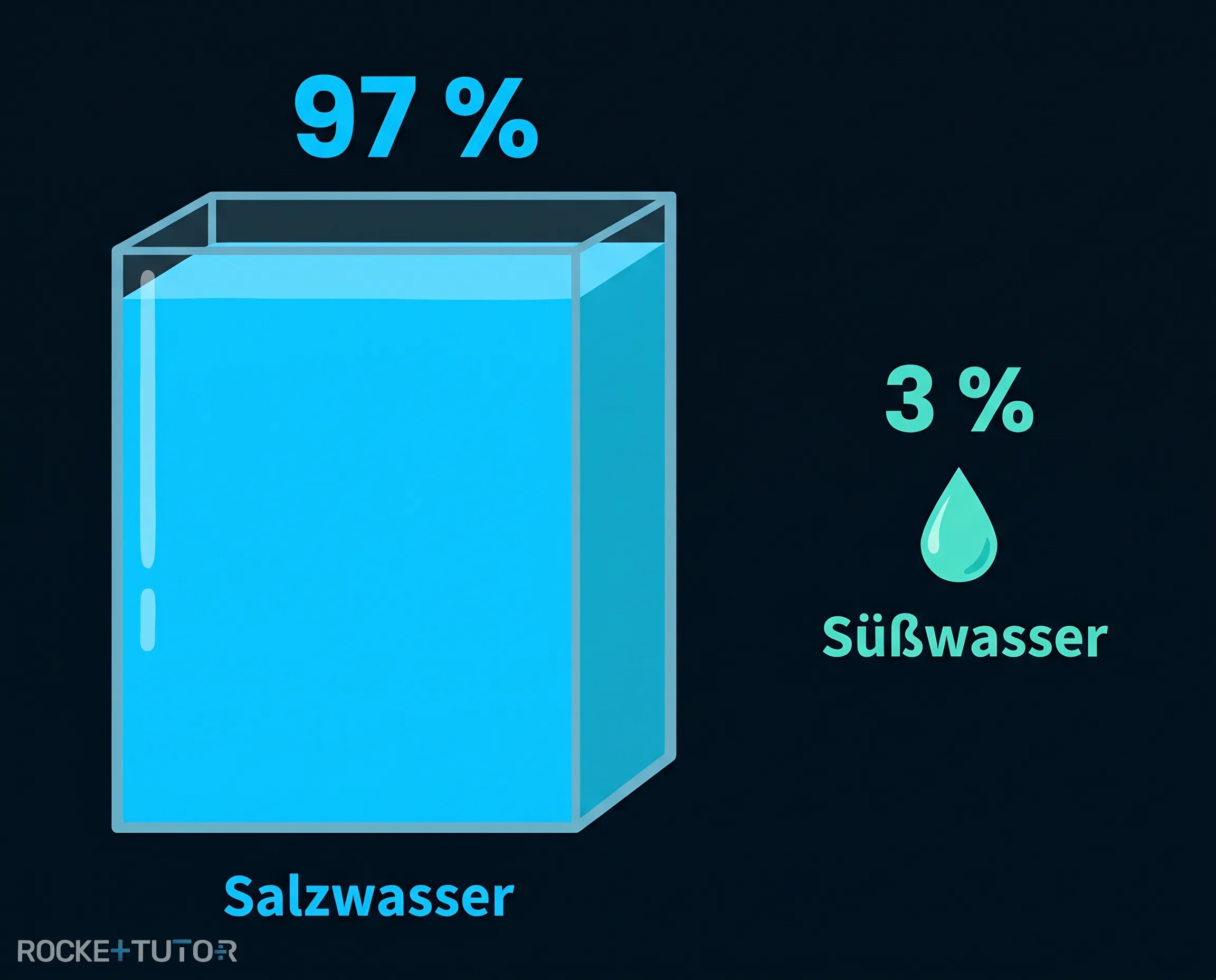 Diagramm zur globalen Wasserverteilung