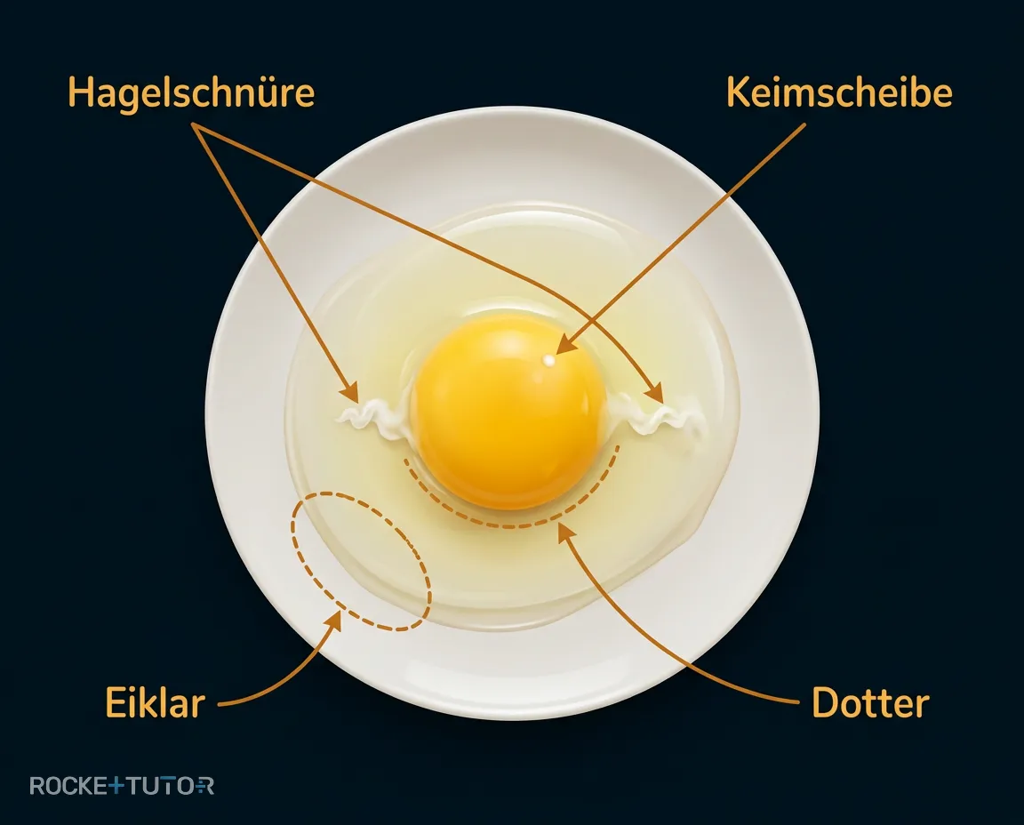 Rohes Ei auf Teller
