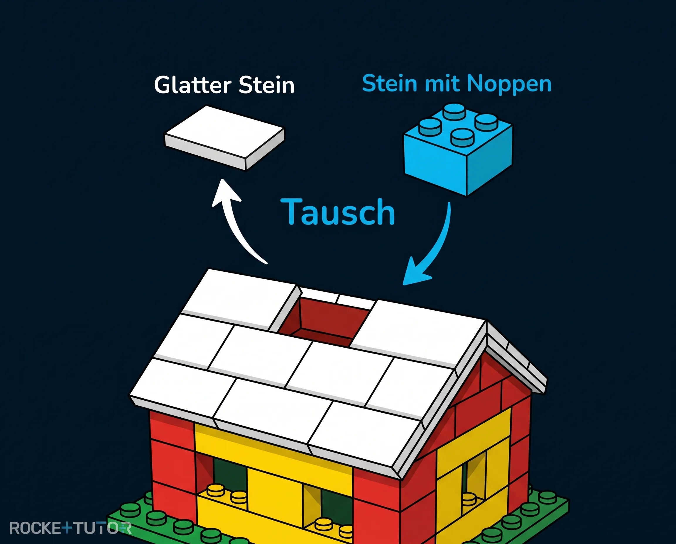 Lego-Haus als Analogie für Alkane