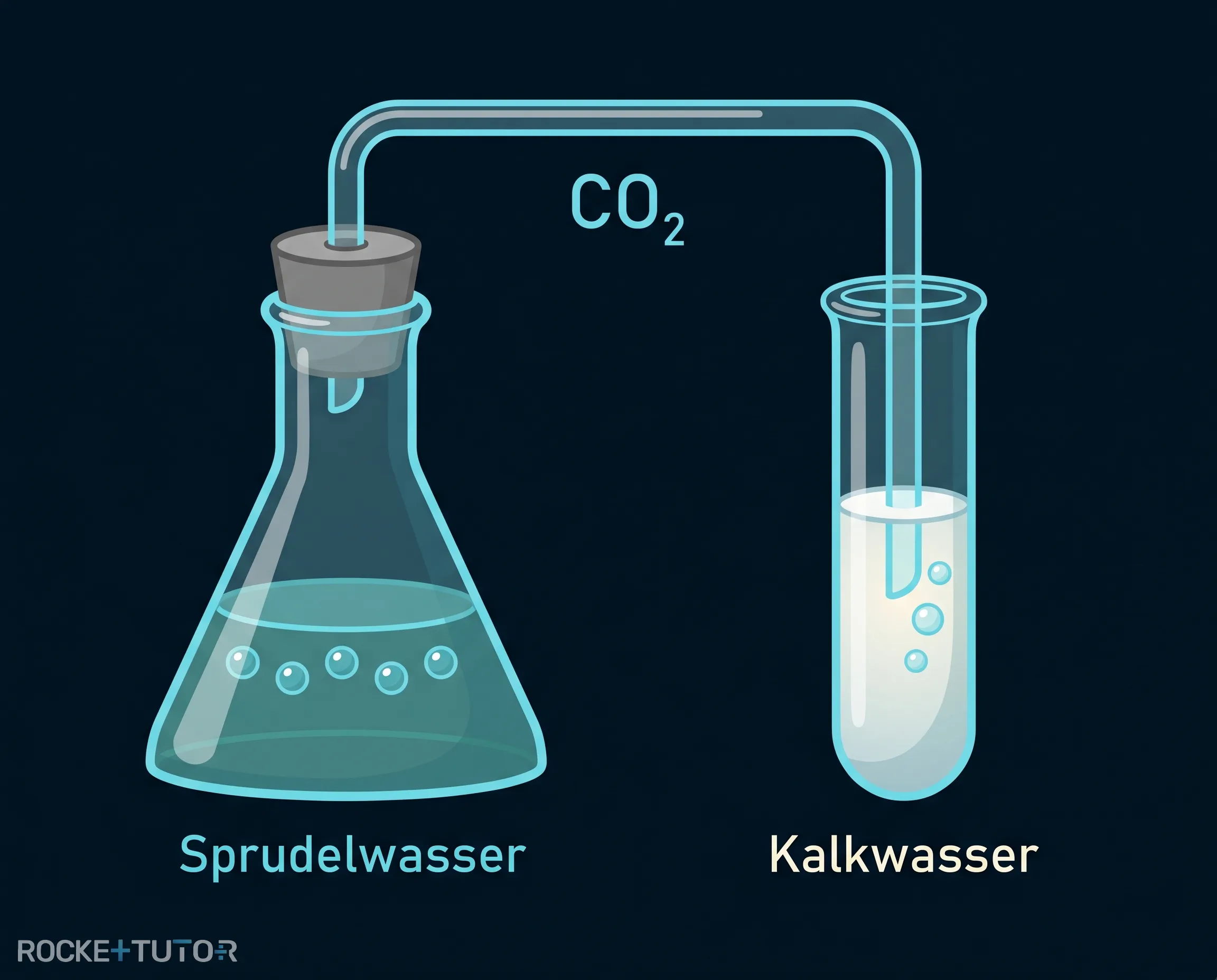 Aufbau der Kalkwasserprobe