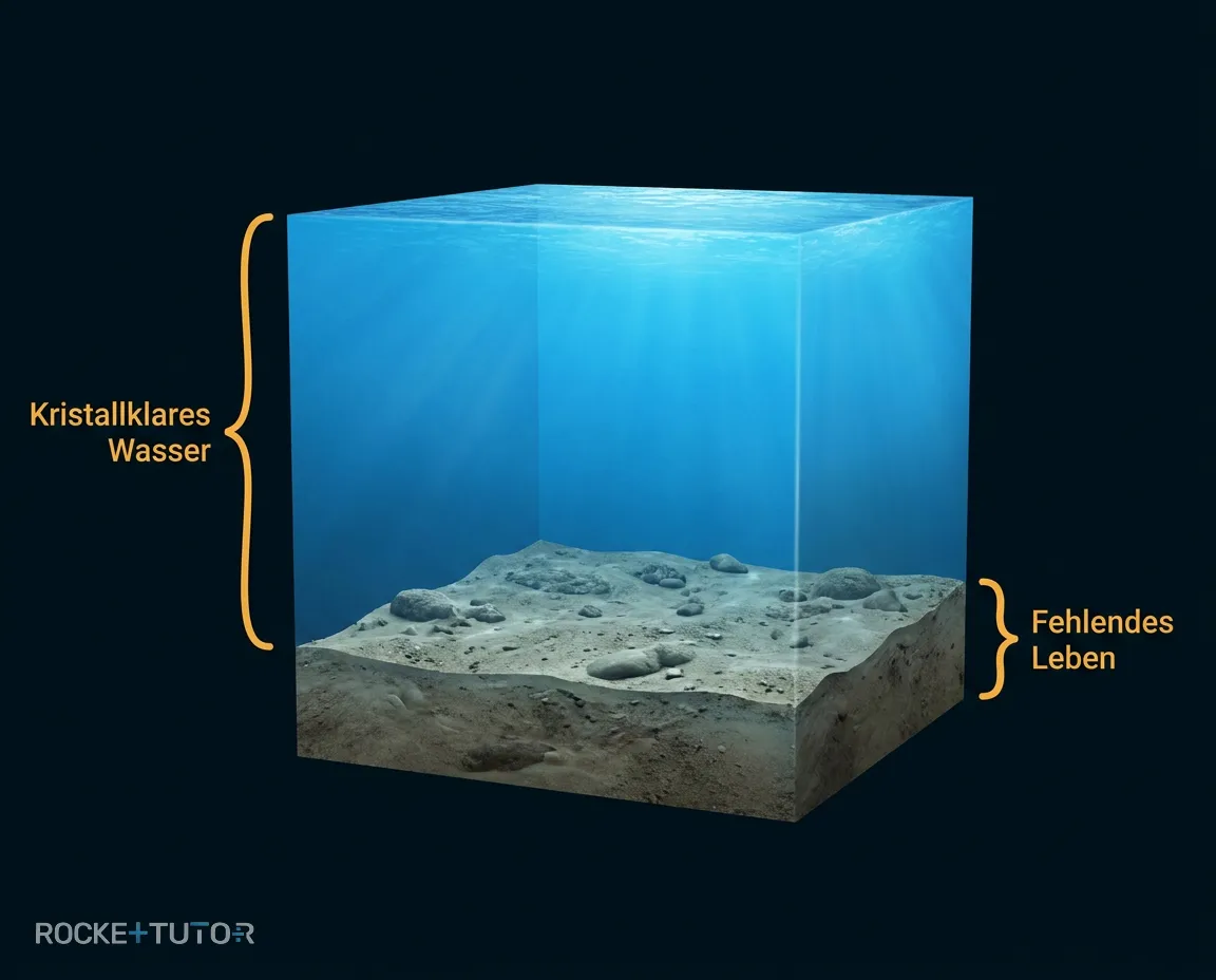 Klares blaues Wasser im Mittelmeer