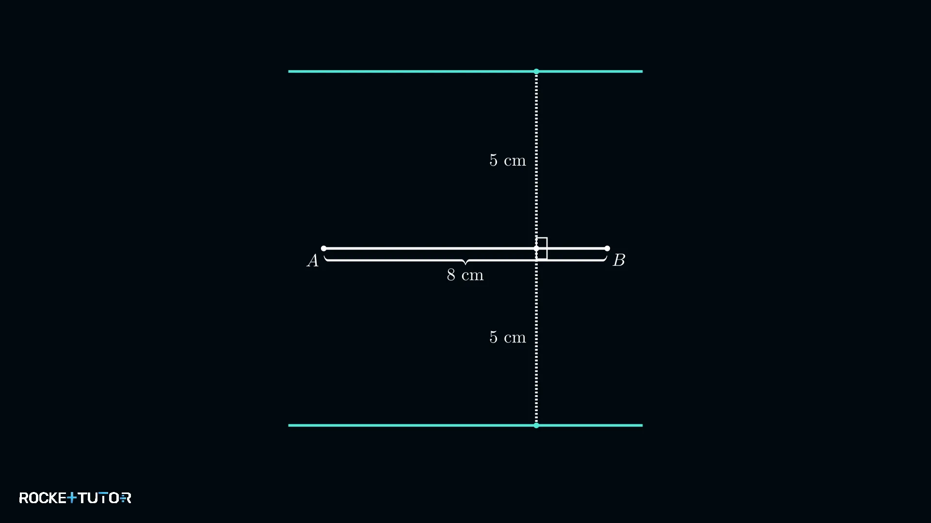 Zwei Parallelen im Abstand 5 cm