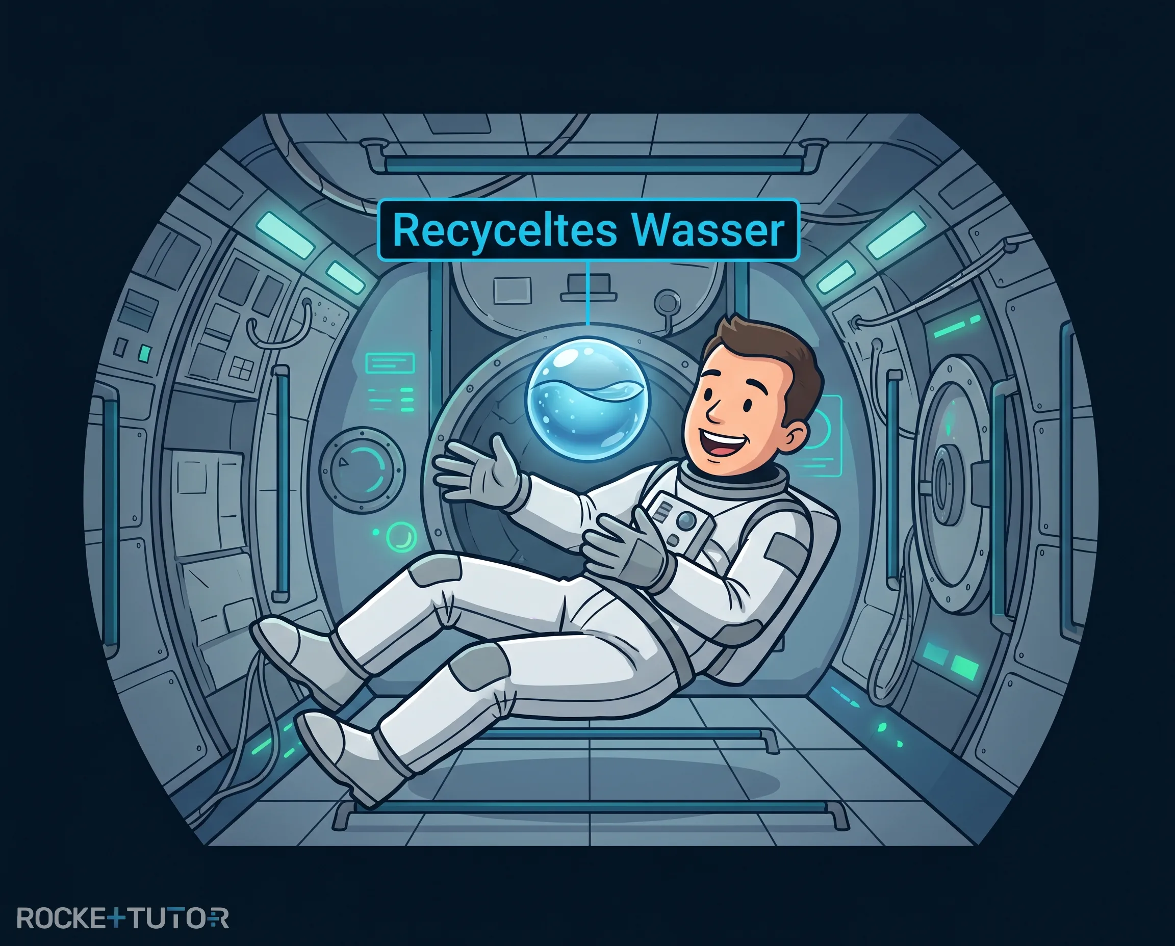 Astronaut trinkt auf ISS