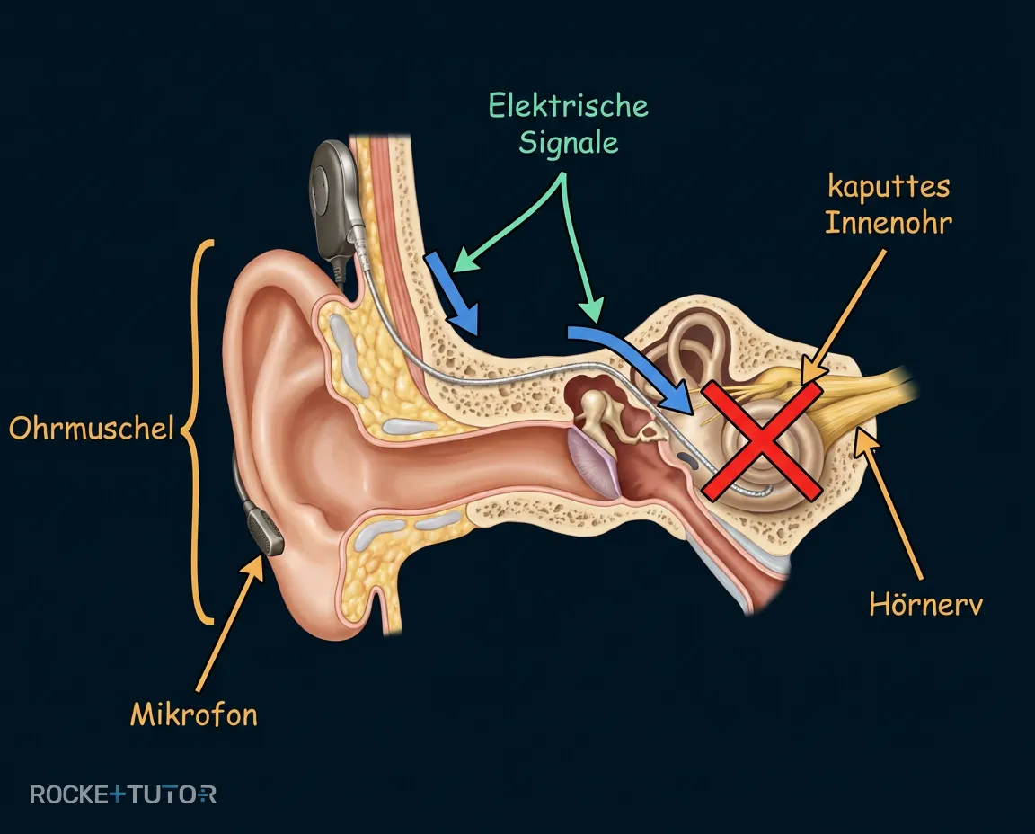 Auge mit Retina-Implantat