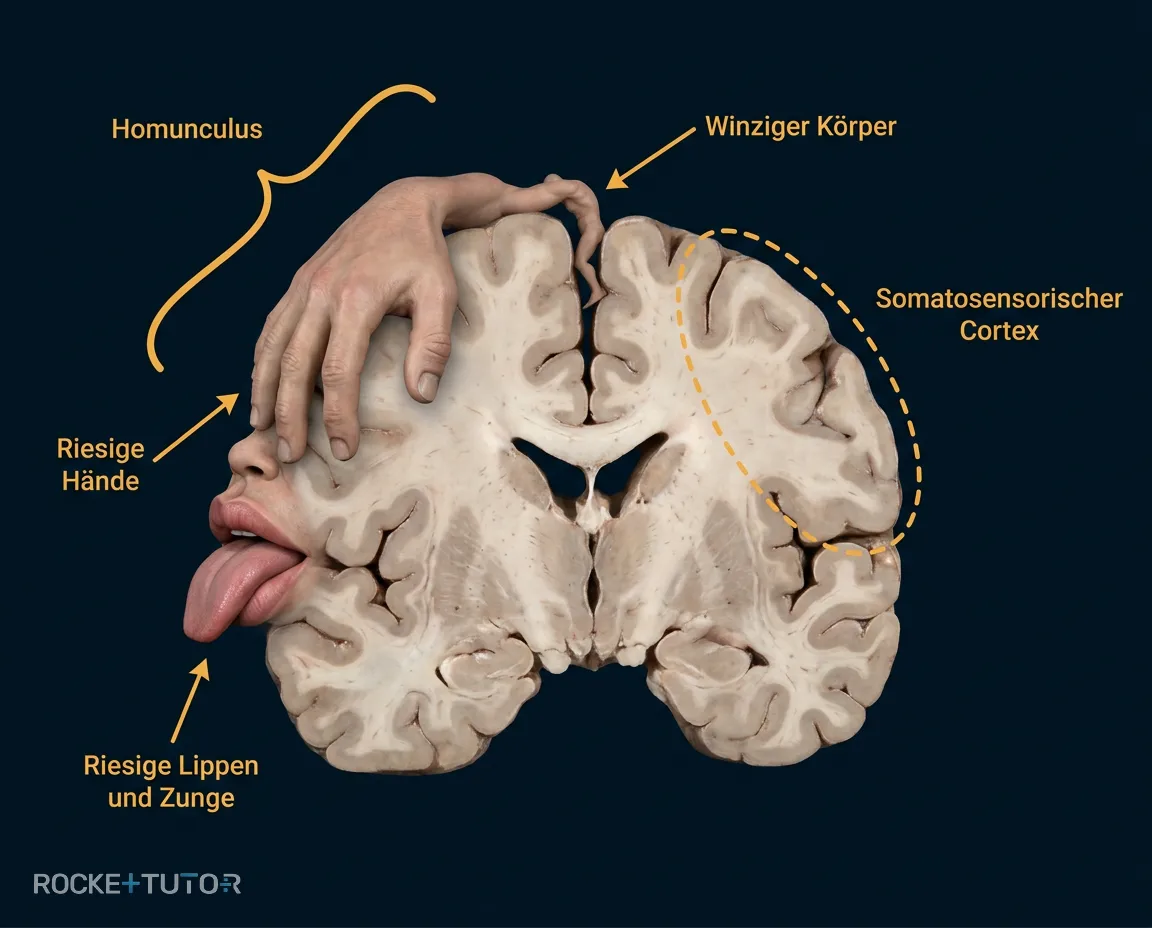 Verzerrter Homunculus des Menschen