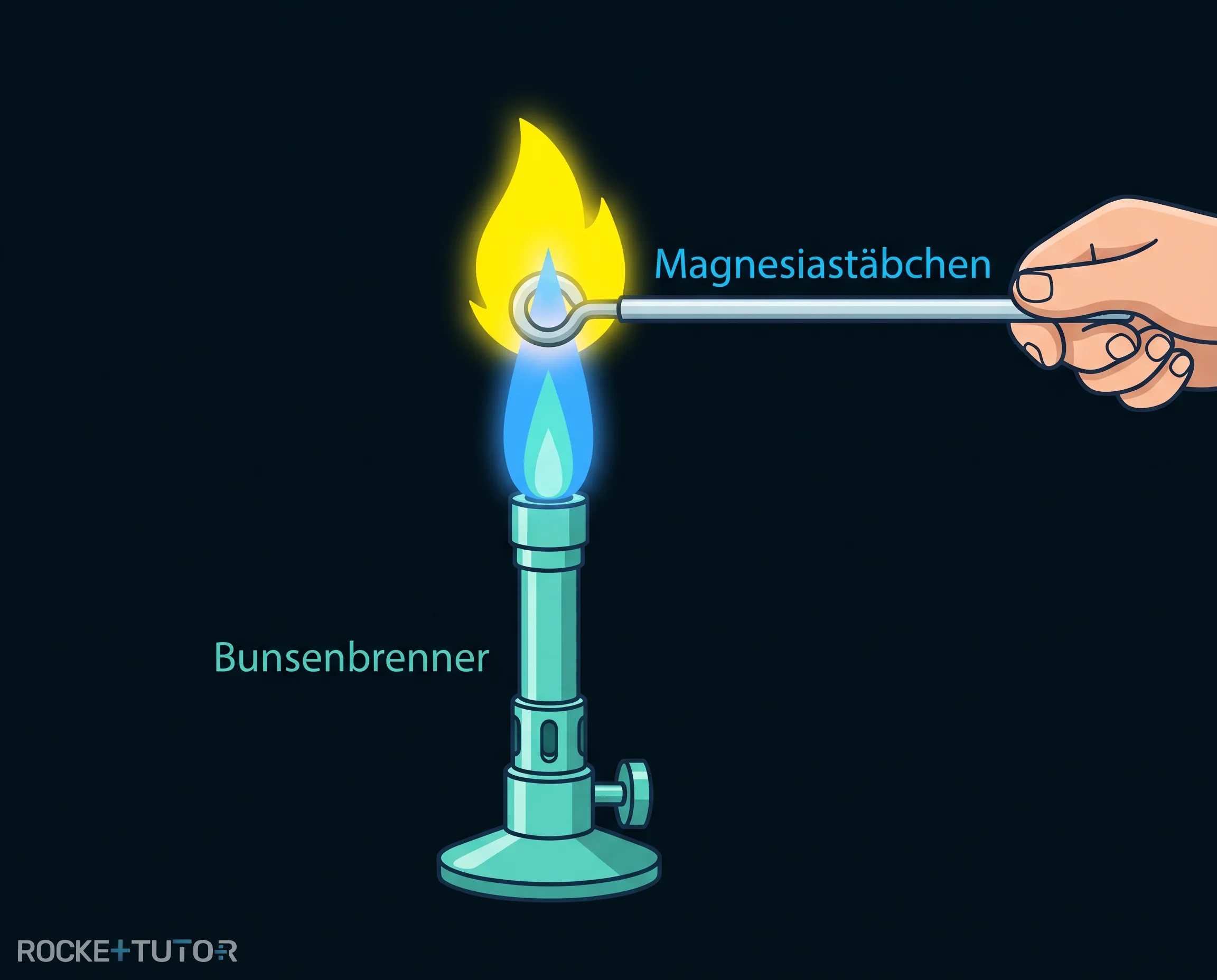 Flammenfärbung durch Natrium in Flamme