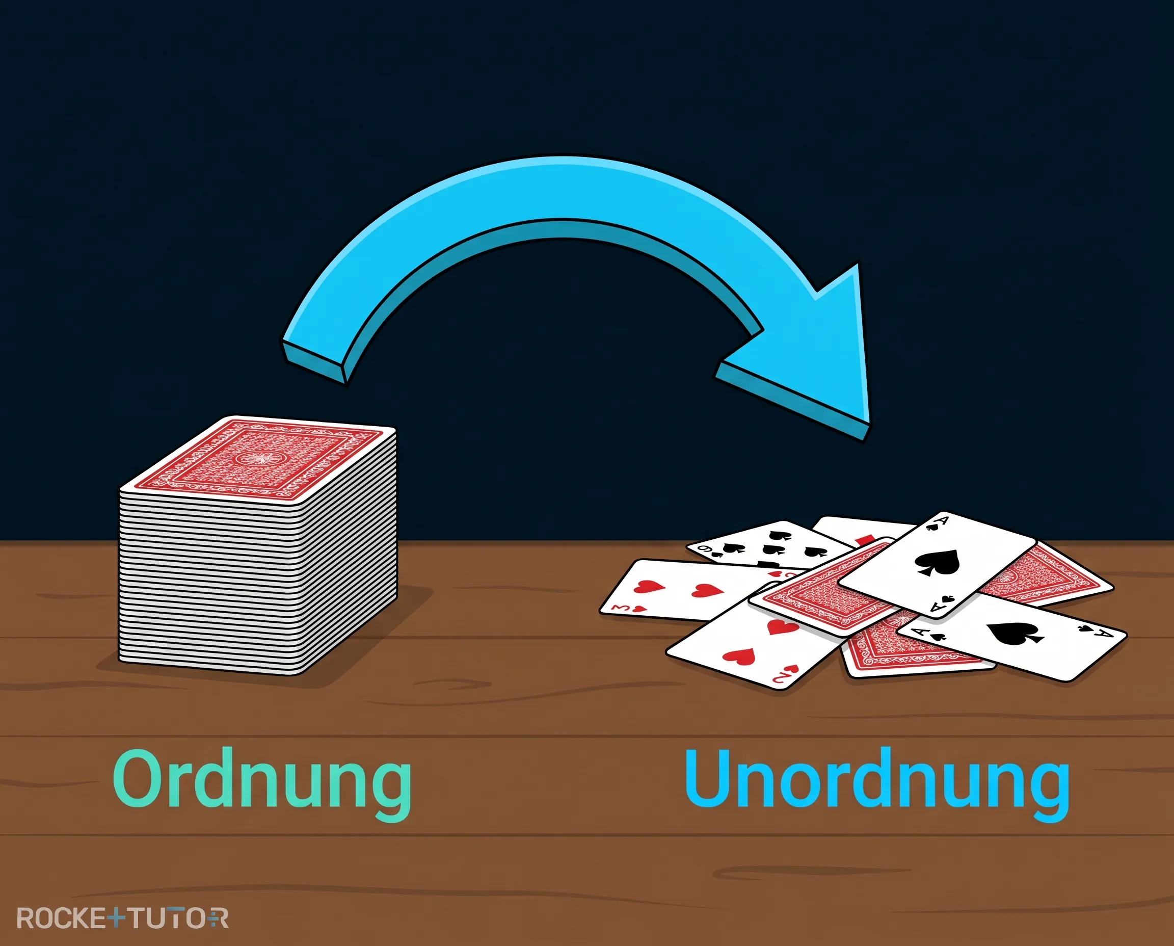 Verstreute Spielkarten auf dem Boden