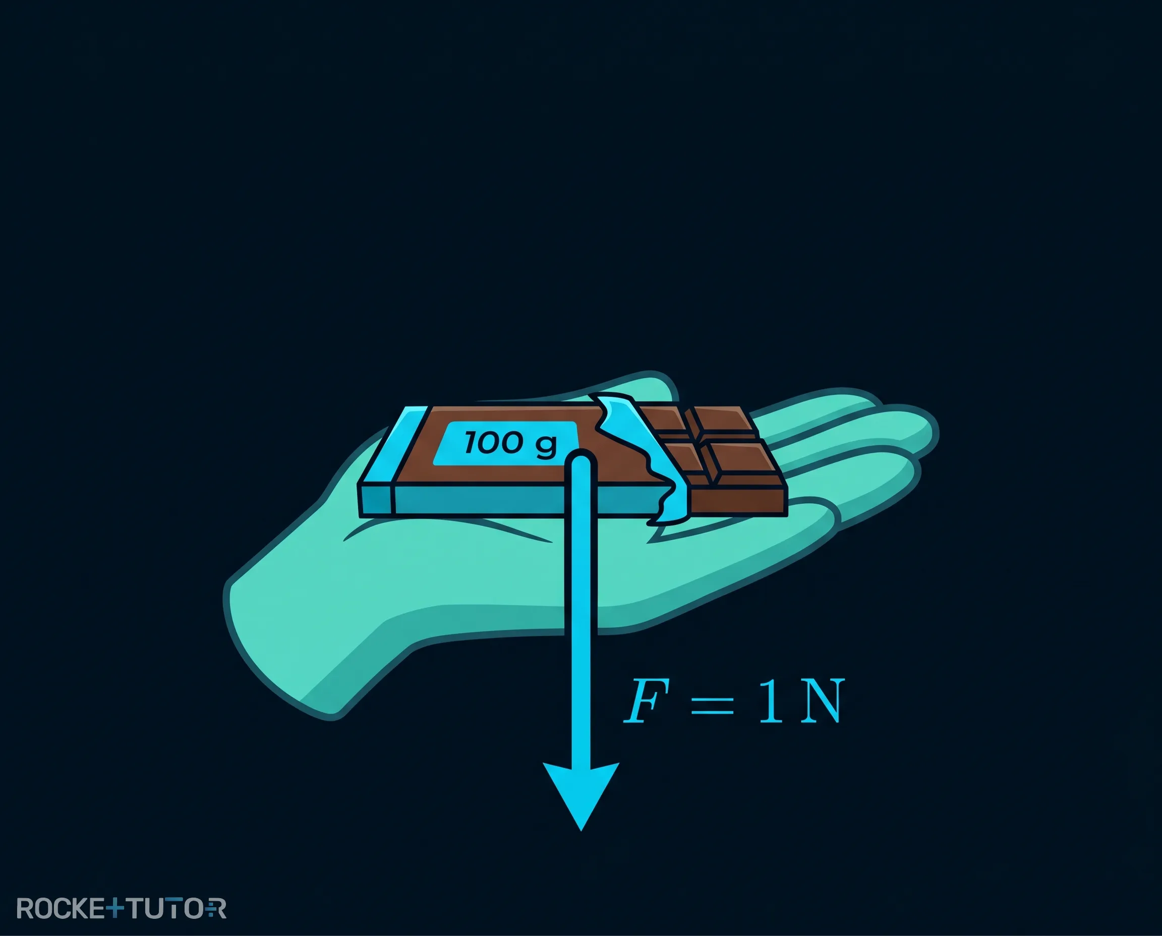 Tafel Schokolade entspricht einem Newton