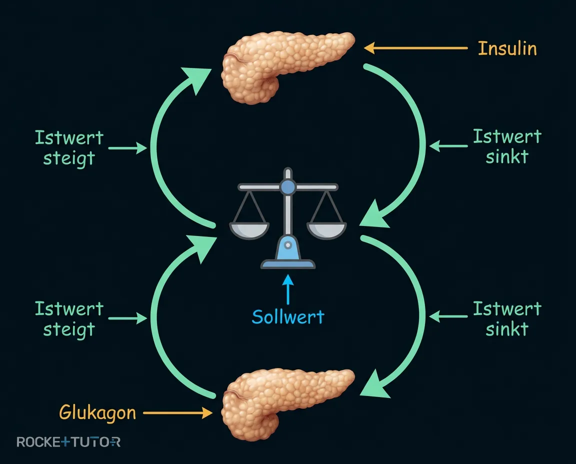 Schema der negativen Rückkopplung