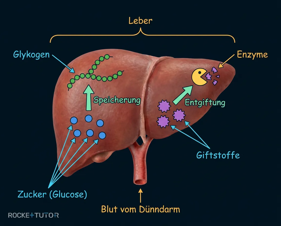 Speicherung von Zucker als Glykogen