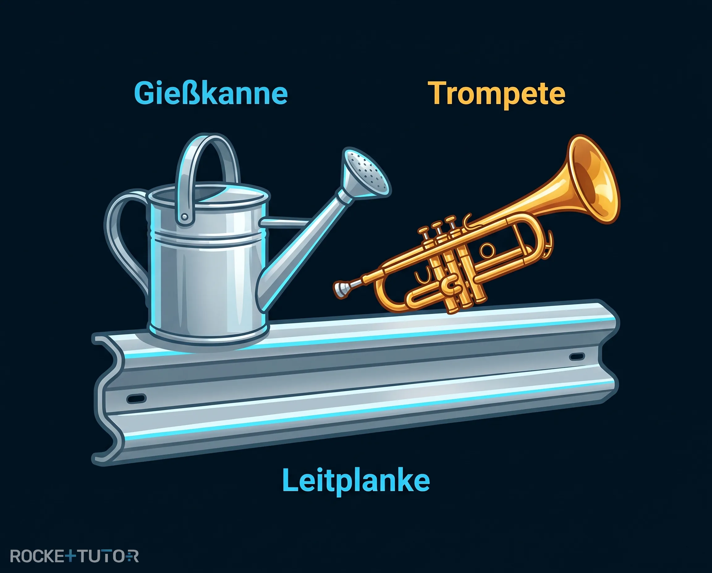 Glänzende Trompete aus Messing