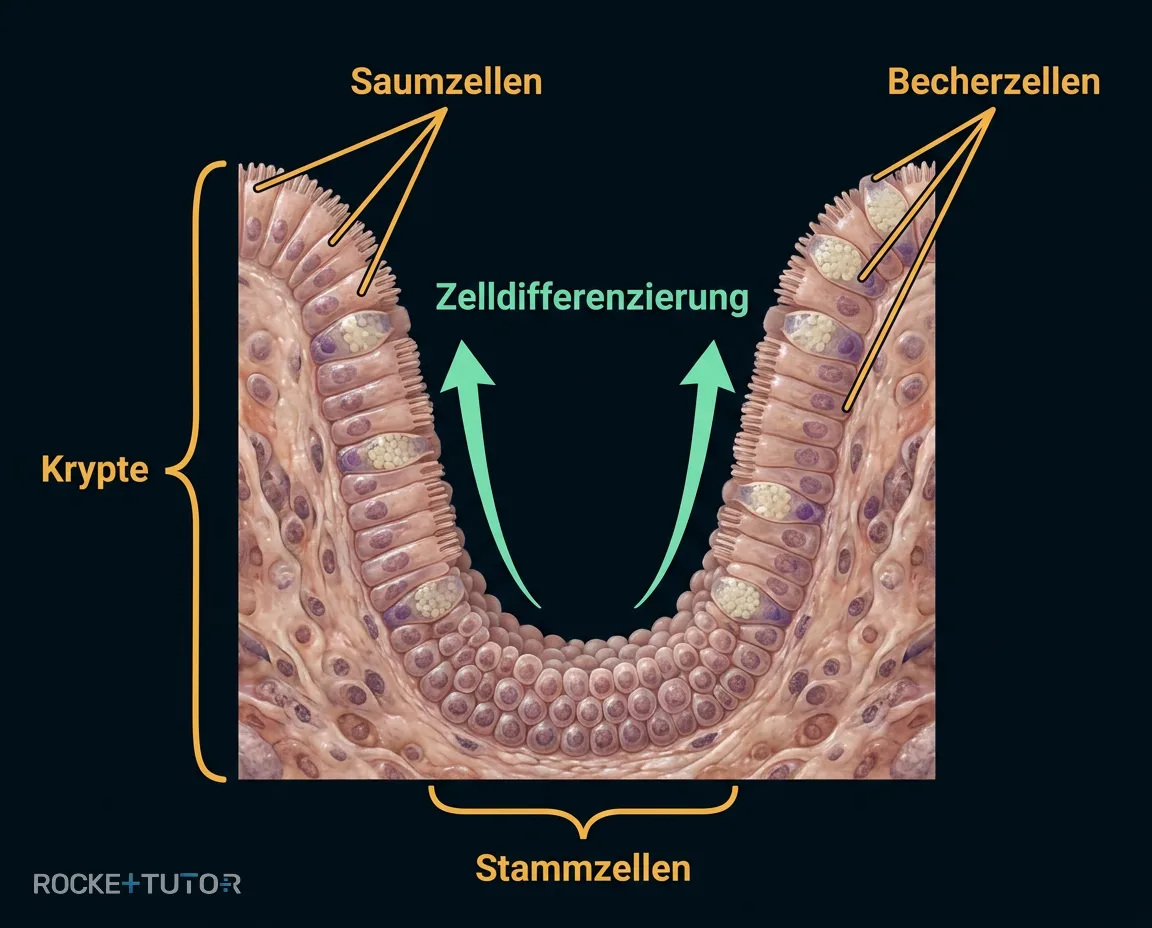 Stammzellen in der Darmkrypte