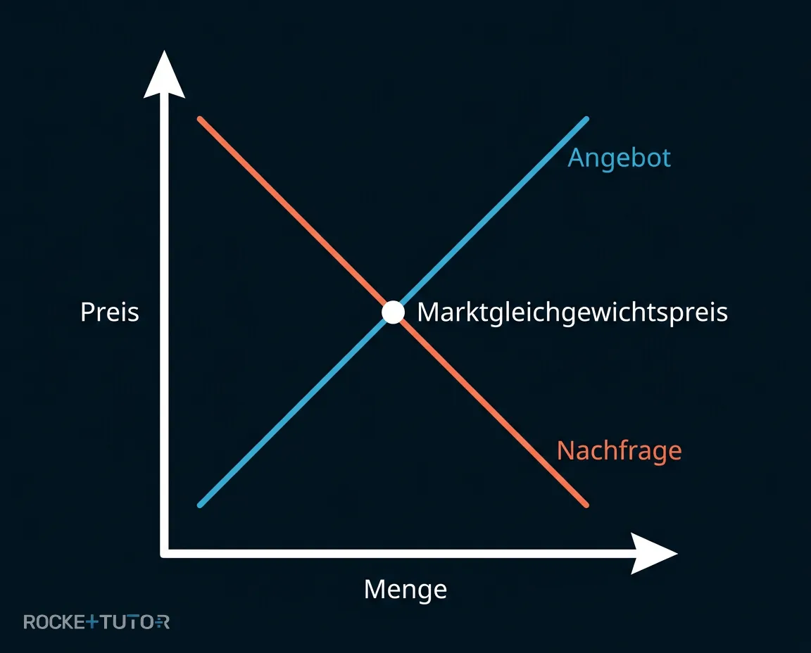 Angebot und Nachfrage Diagramm
