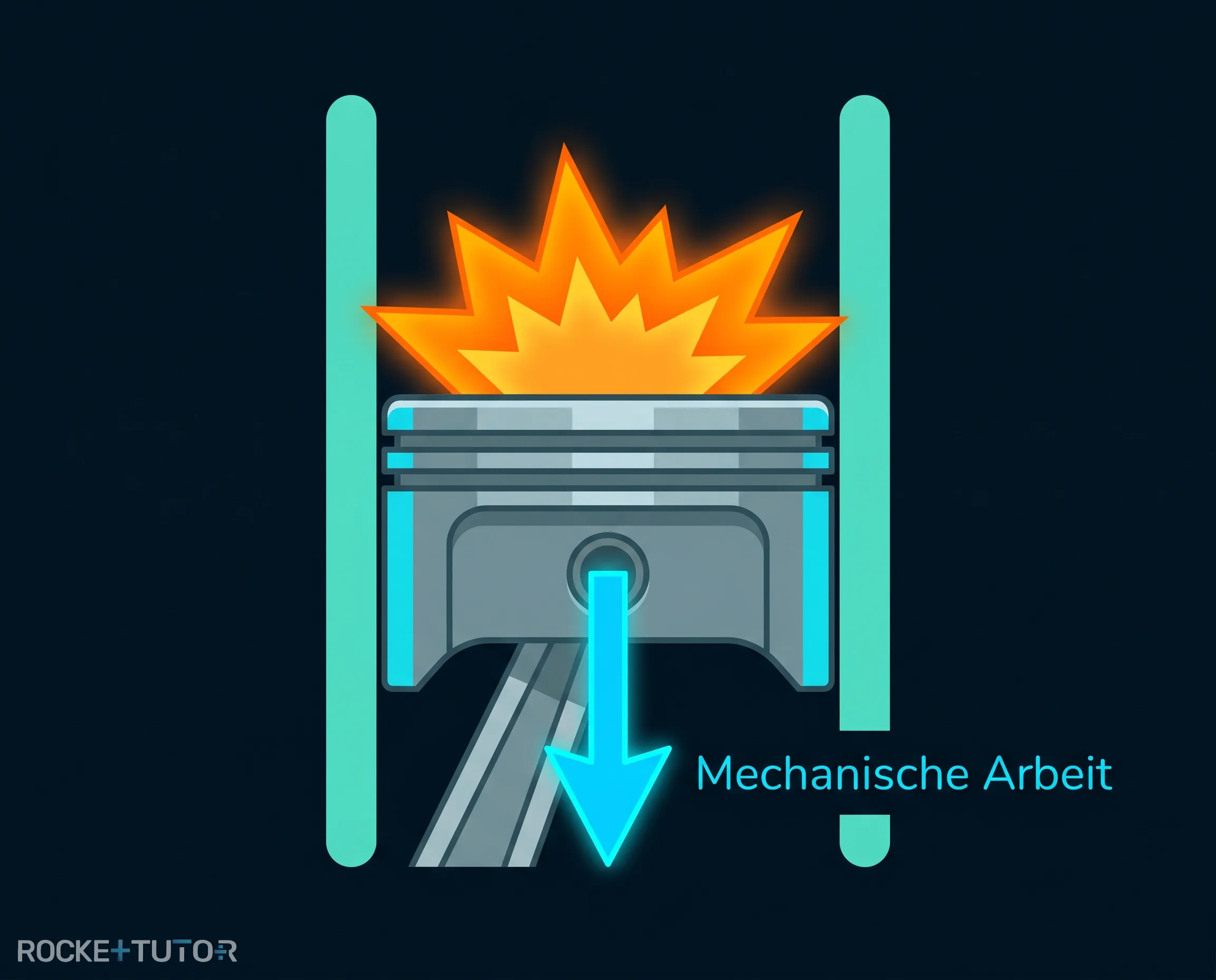 Kolben im Automotor
