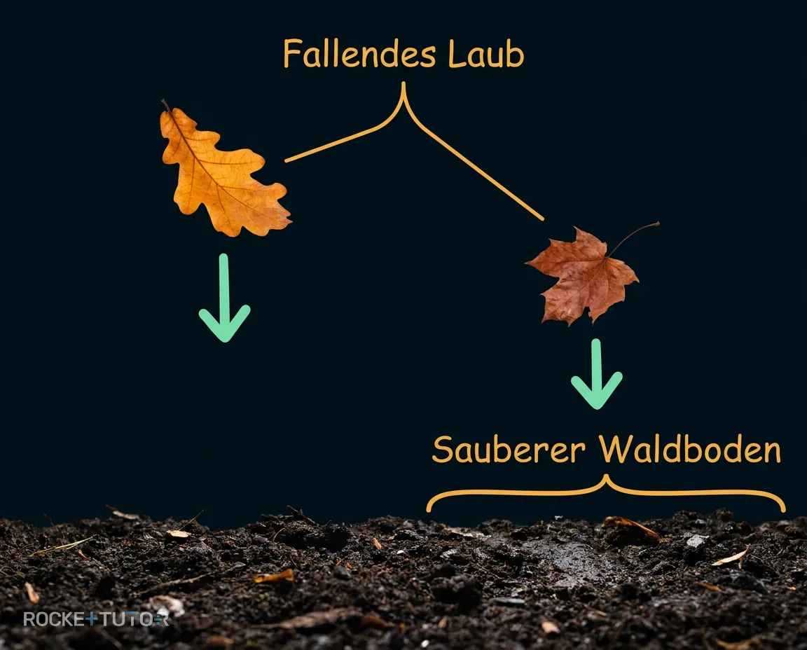 Wald mit Herbstlaub